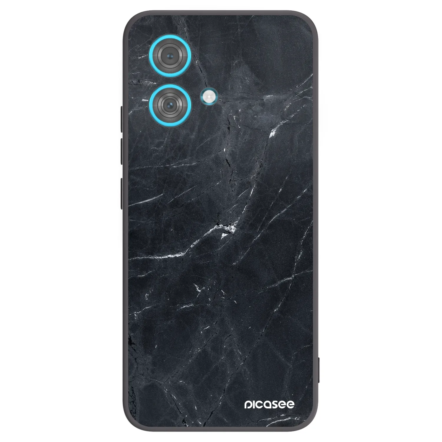 Picasee fekete szilikon tok az alábbi mobiltelefonokra Motorola Edge 40 Neo - Black marble