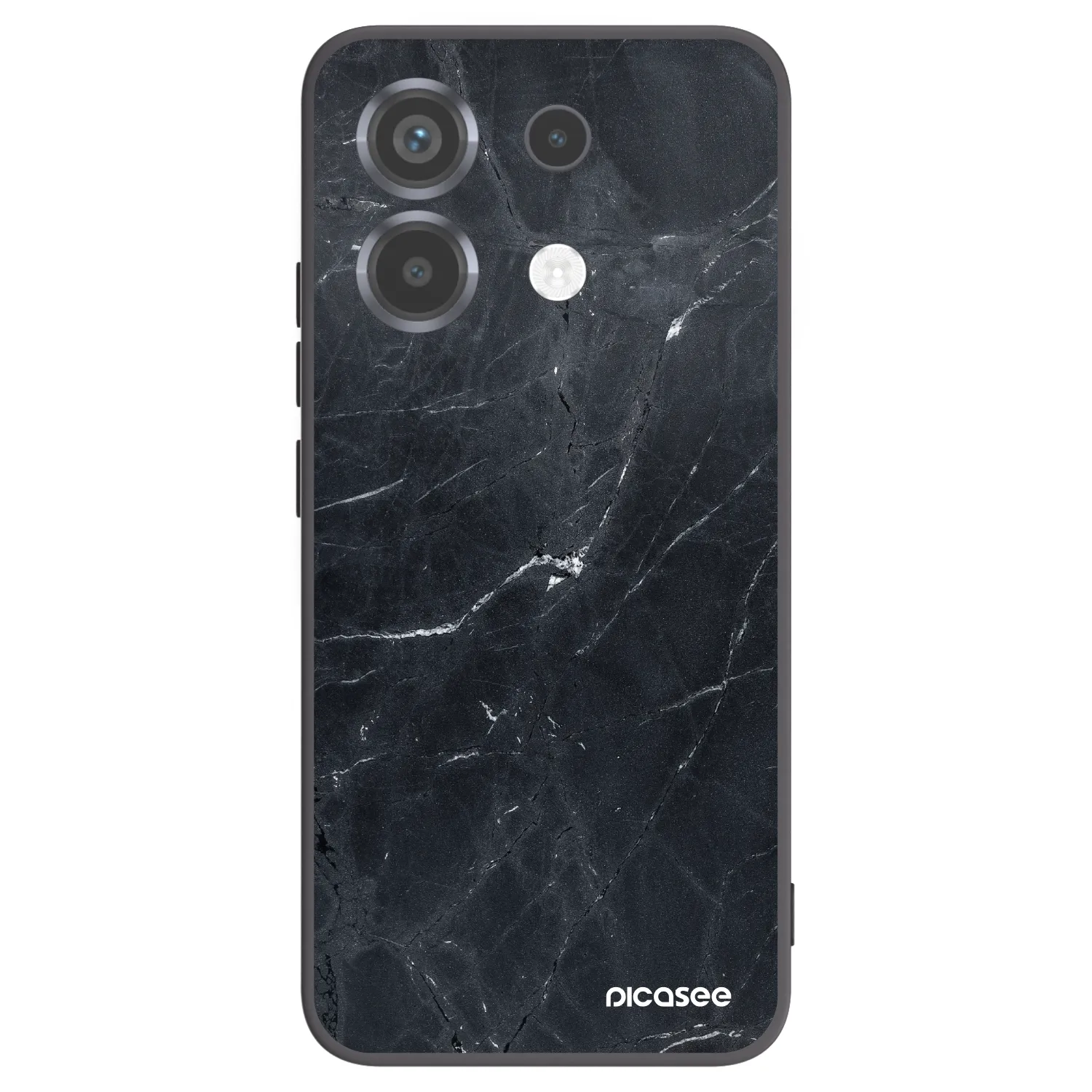 Picasee fekete szilikon tok az alábbi mobiltelefonokra Xiaomi Poco X6 - Black marble