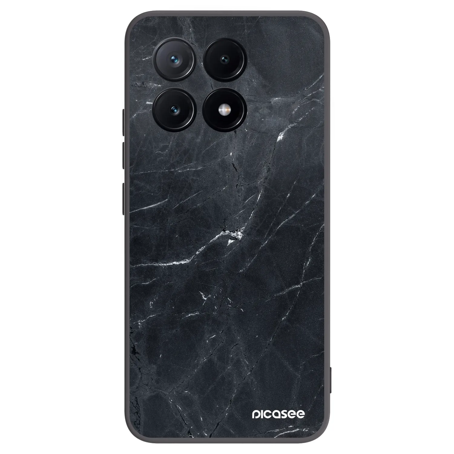 Picasee fekete szilikon tok az alábbi mobiltelefonokra Xiaomi Poco X6 Pro - Black marble