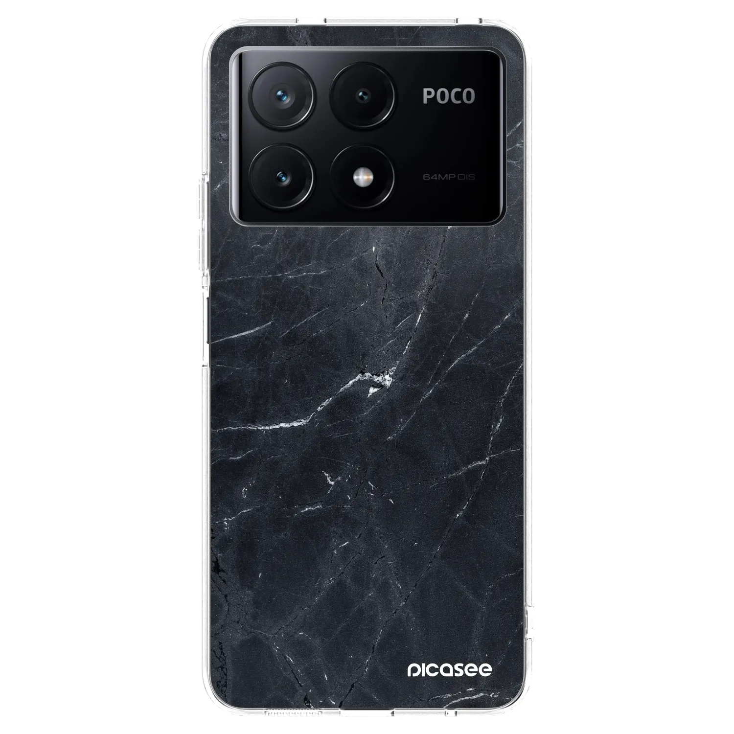 Picasee átlátszó szilikon tok az alábbi mobiltelefonokra Xiaomi Poco X6 Pro - Black marble