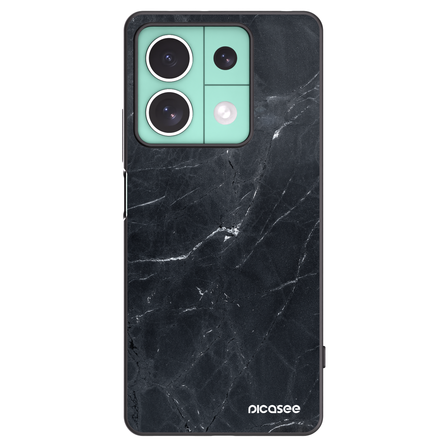 Picasee fekete szilikon tok az alábbi mobiltelefonokra Xiaomi Redmi Note 13 5G - Black marble