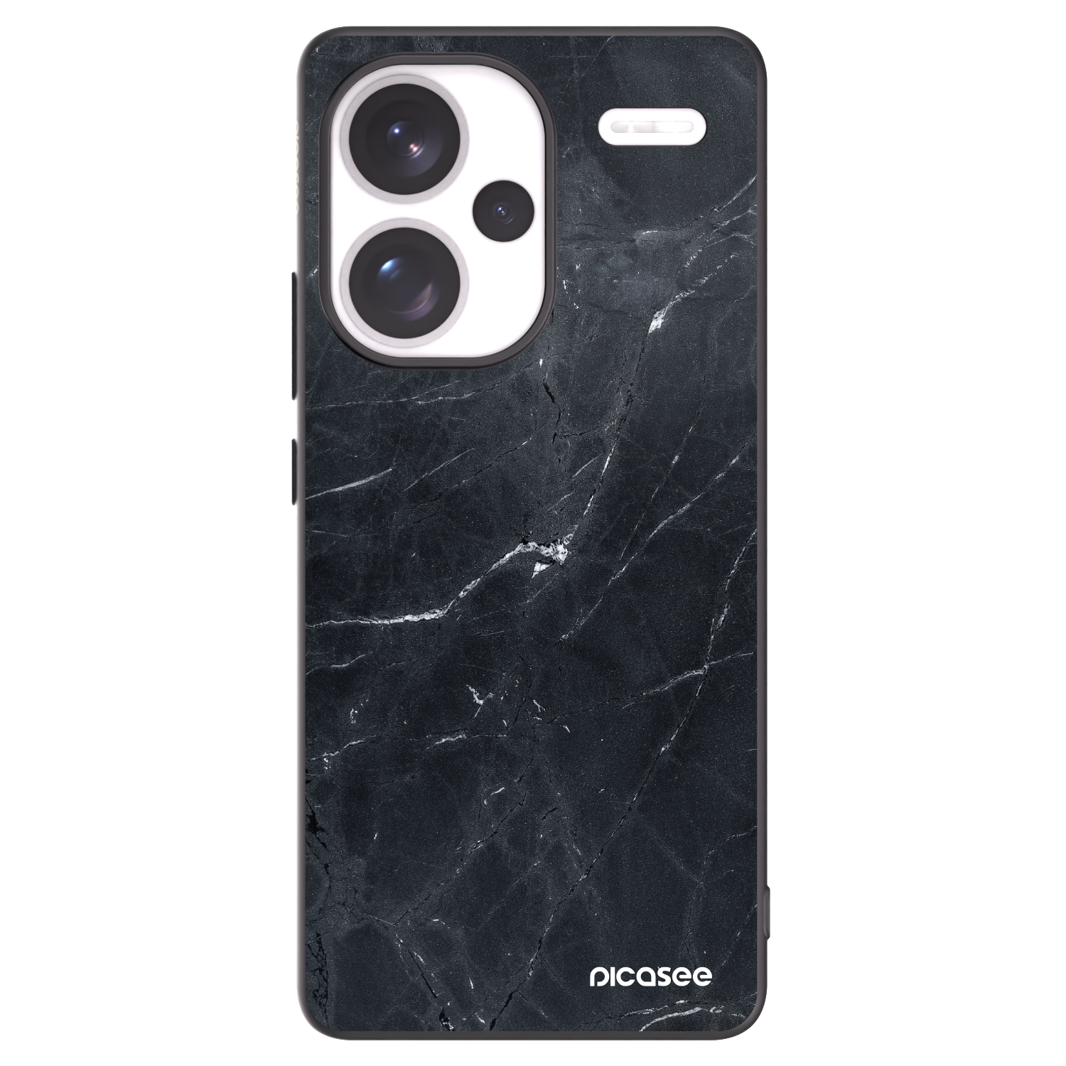 Picasee fekete szilikon tok az alábbi mobiltelefonokra Xiaomi Redmi Note 13 Pro+ 5G - Black marble