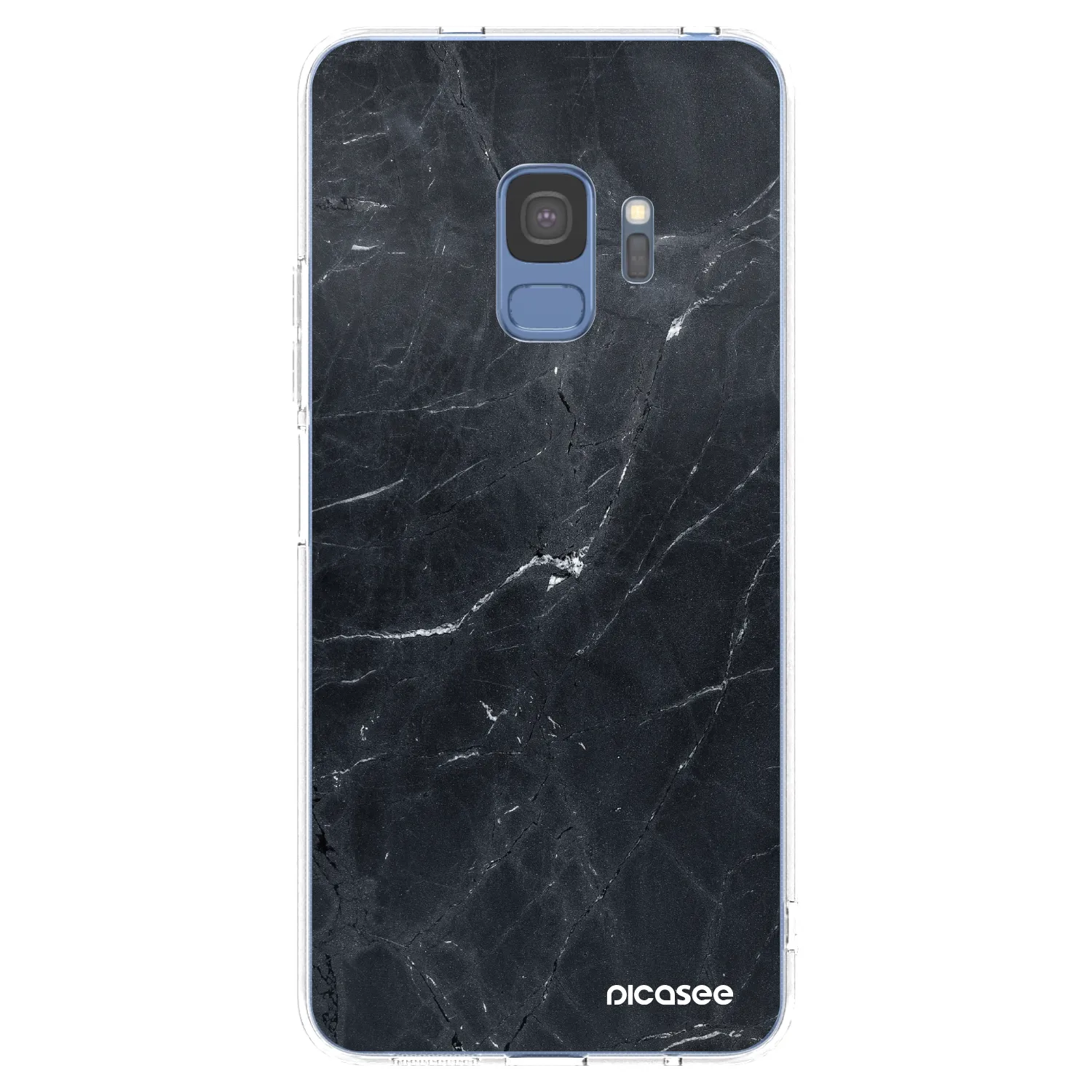 Picasee átlátszó szilikon tok az alábbi mobiltelefonokra Samsung Galaxy S9 G960F - Black marble