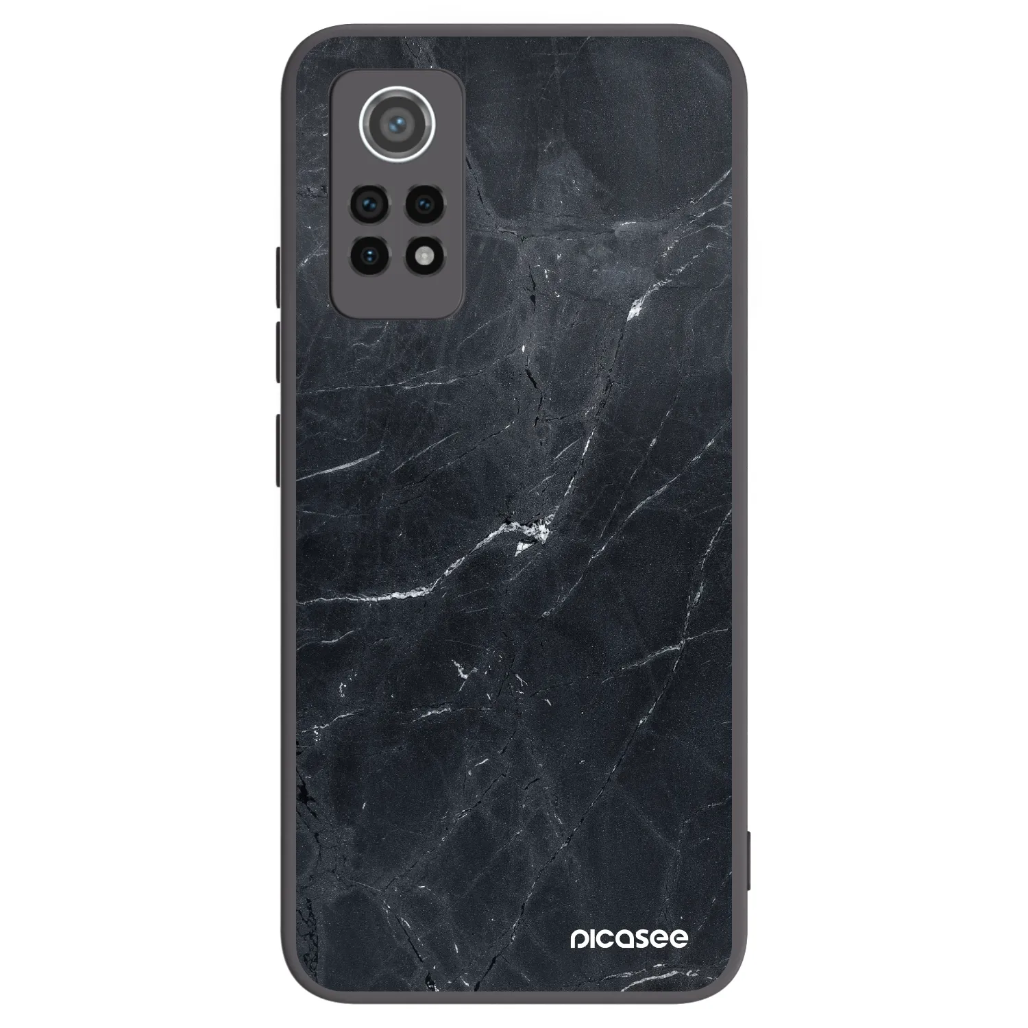 Picasee fekete szilikon tok az alábbi mobiltelefonokra Xiaomi Redmi Note 12 Pro 4G - Black marble