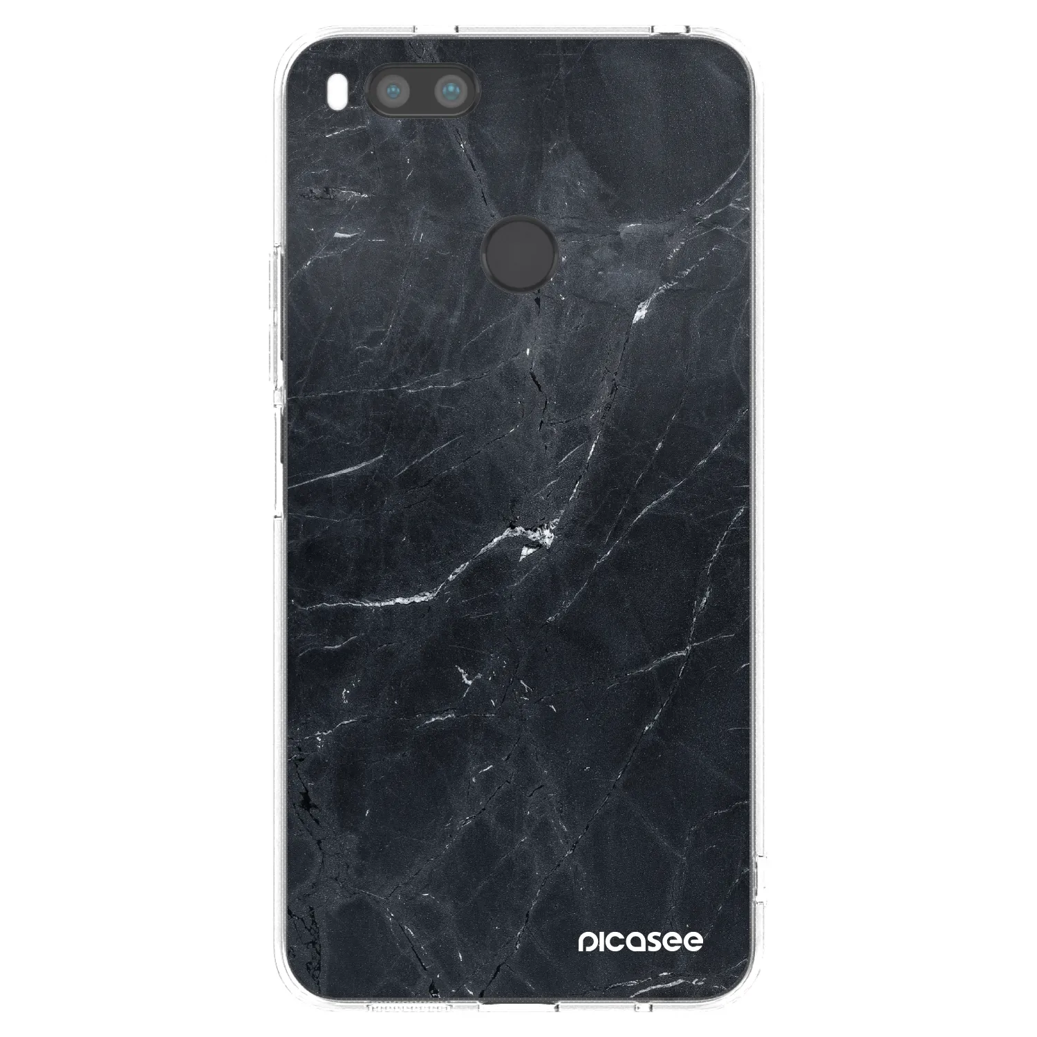 Picasee átlátszó szilikon tok az alábbi mobiltelefonokra Xiaomi Mi A1 Global - Black marble