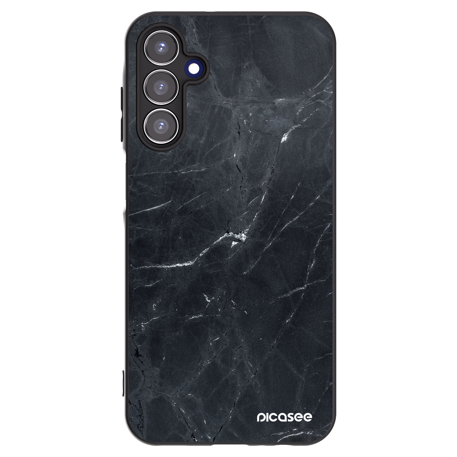 Picasee fekete szilikon tok az alábbi mobiltelefonokra Samsung Galaxy A15 A156B 5G - Black marble
