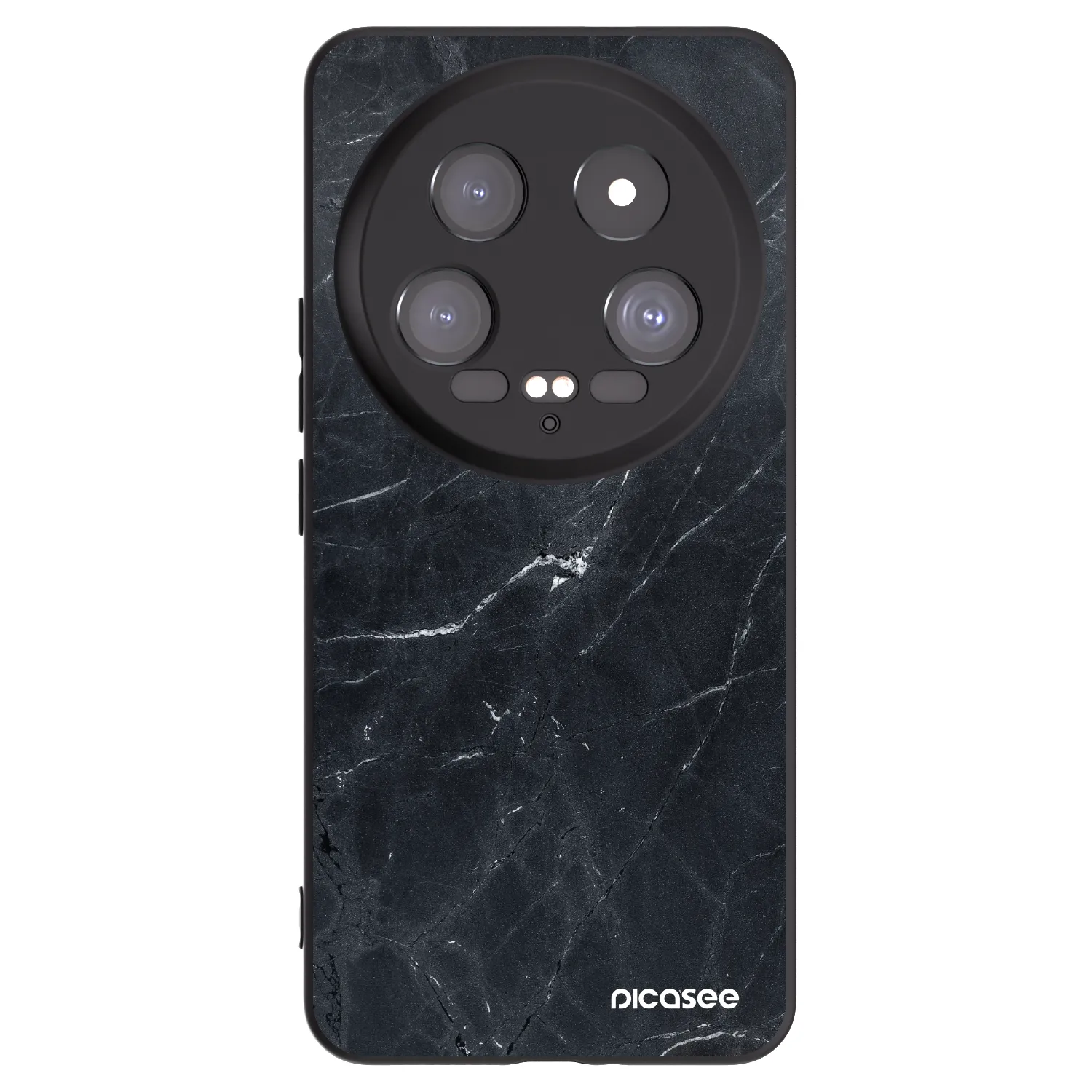 Picasee fekete szilikon tok az alábbi mobiltelefonokra Xiaomi 14 Ultra - Black marble