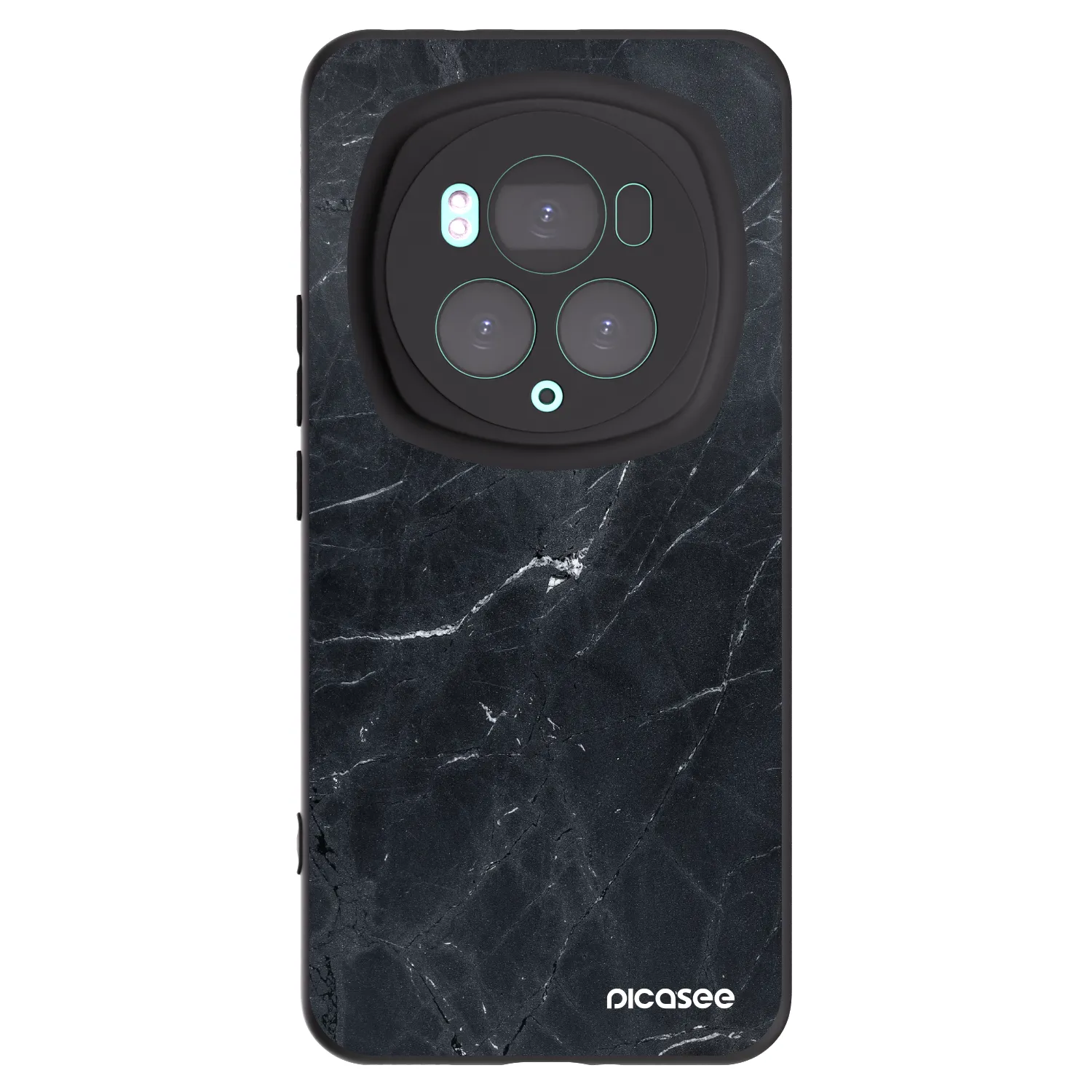 Picasee fekete szilikon tok az alábbi mobiltelefonokra Honor Magic6 Pro - Black marble