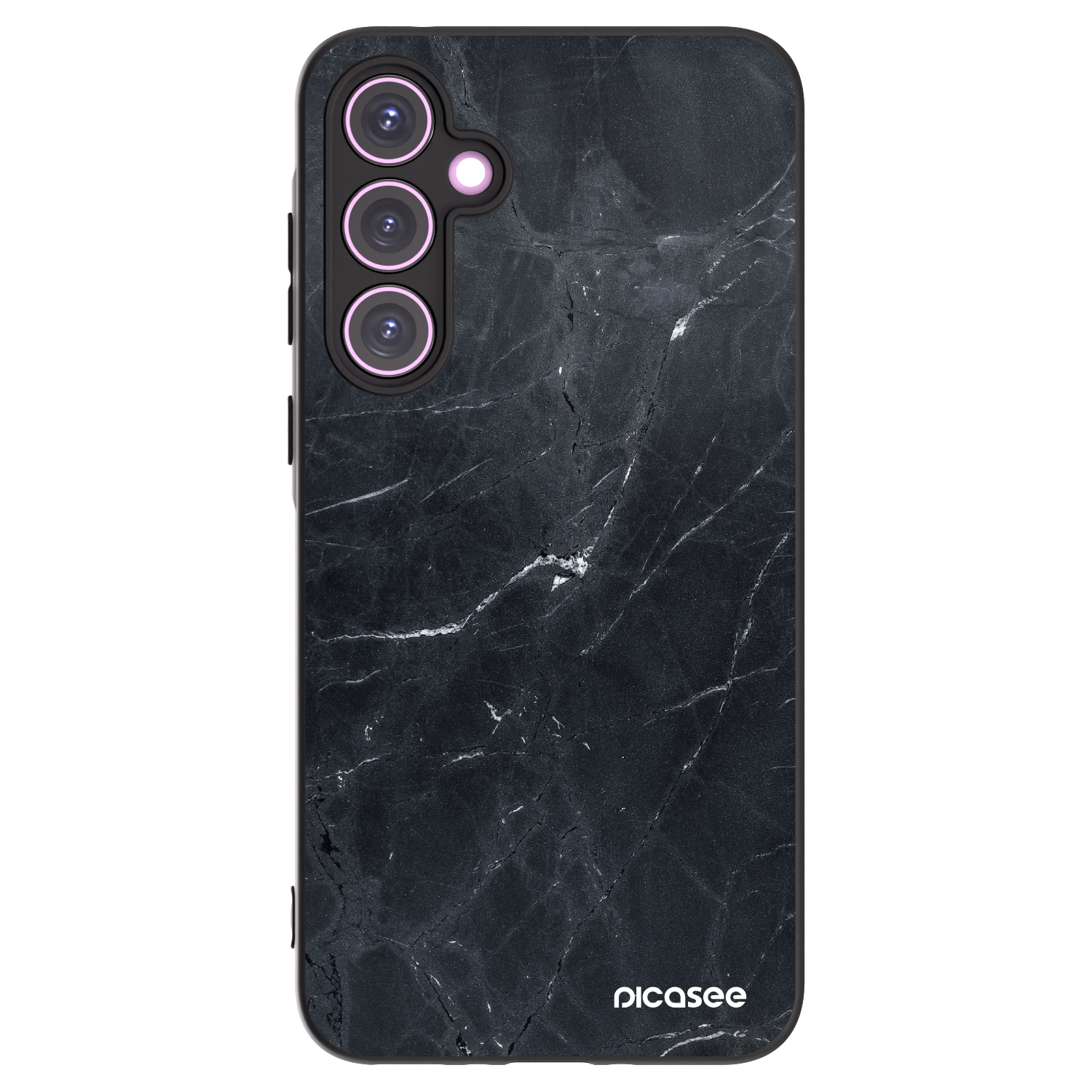 Picasee fekete szilikon tok az alábbi mobiltelefonokra Samsung Galaxy A35 5G A356B - Black marble