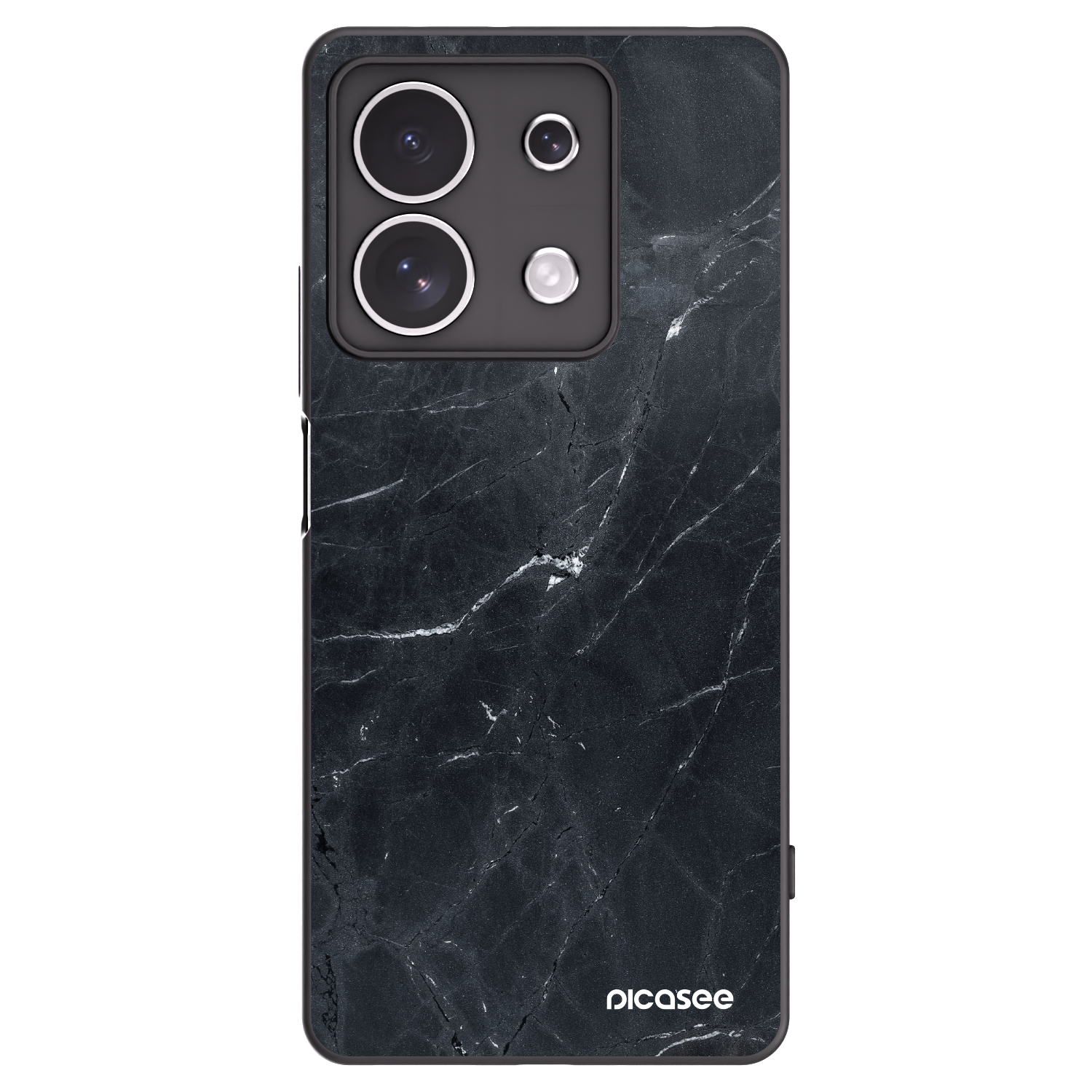 Picasee fekete szilikon tok az alábbi mobiltelefonokra Xiaomi Redmi Note 13 4G - Black marble