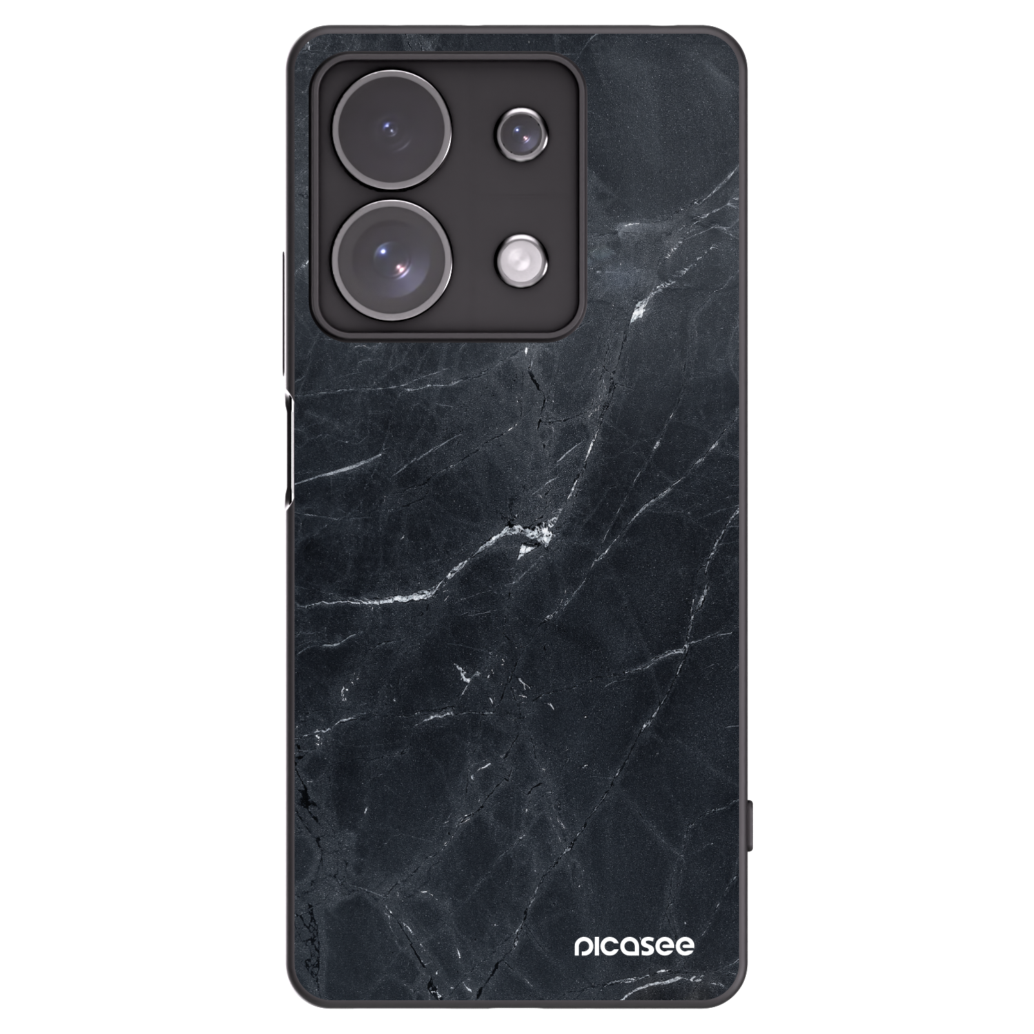 Picasee fekete szilikon tok az alábbi mobiltelefonokra Xiaomi Redmi Note 13 Pro 4G - Black marble