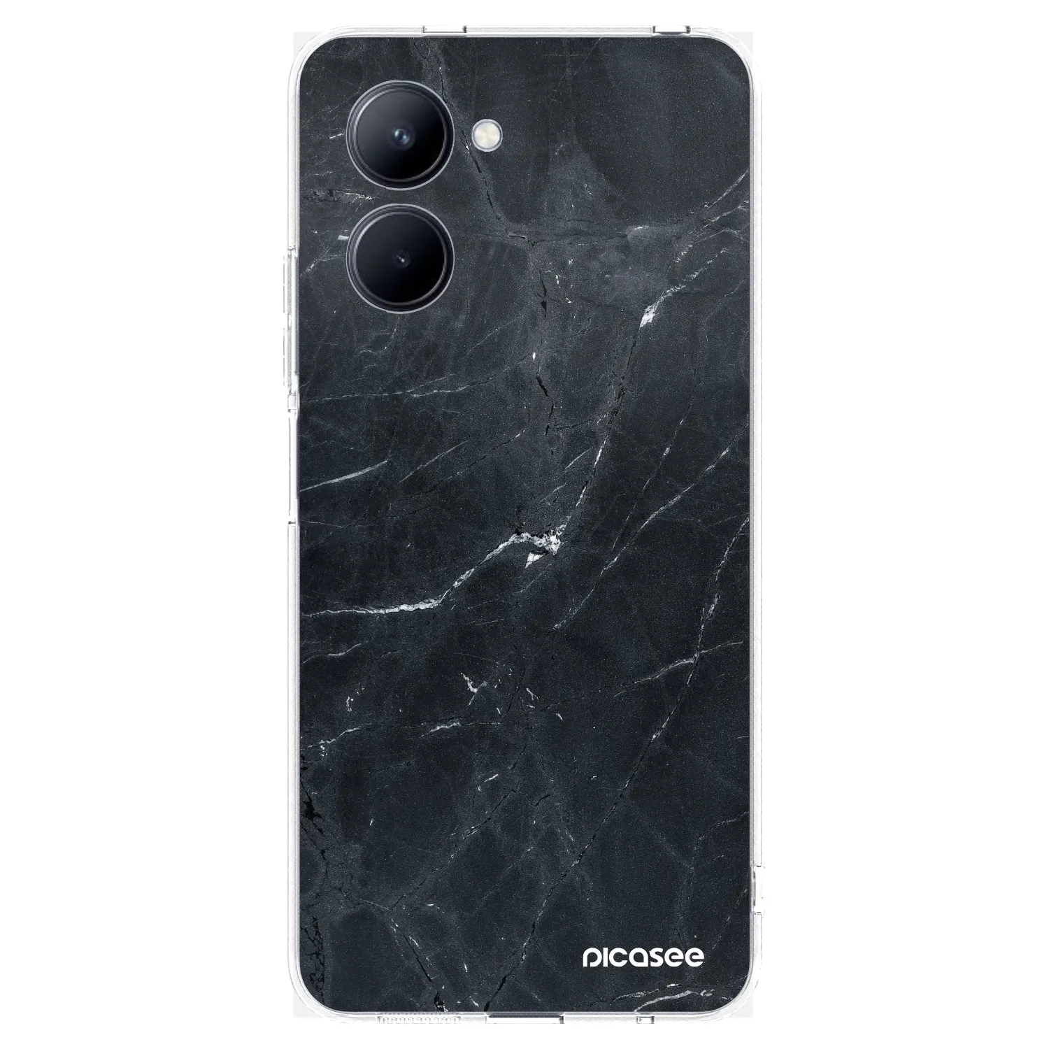 Picasee átlátszó szilikon tok az alábbi mobiltelefonokra Realme C33 (2023) - Black marble