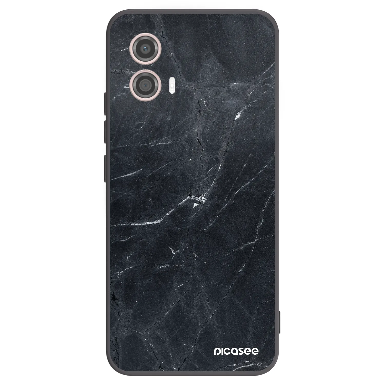 Picasee fekete szilikon tok az alábbi mobiltelefonokra Motorola Moto G53 5G - Black marble