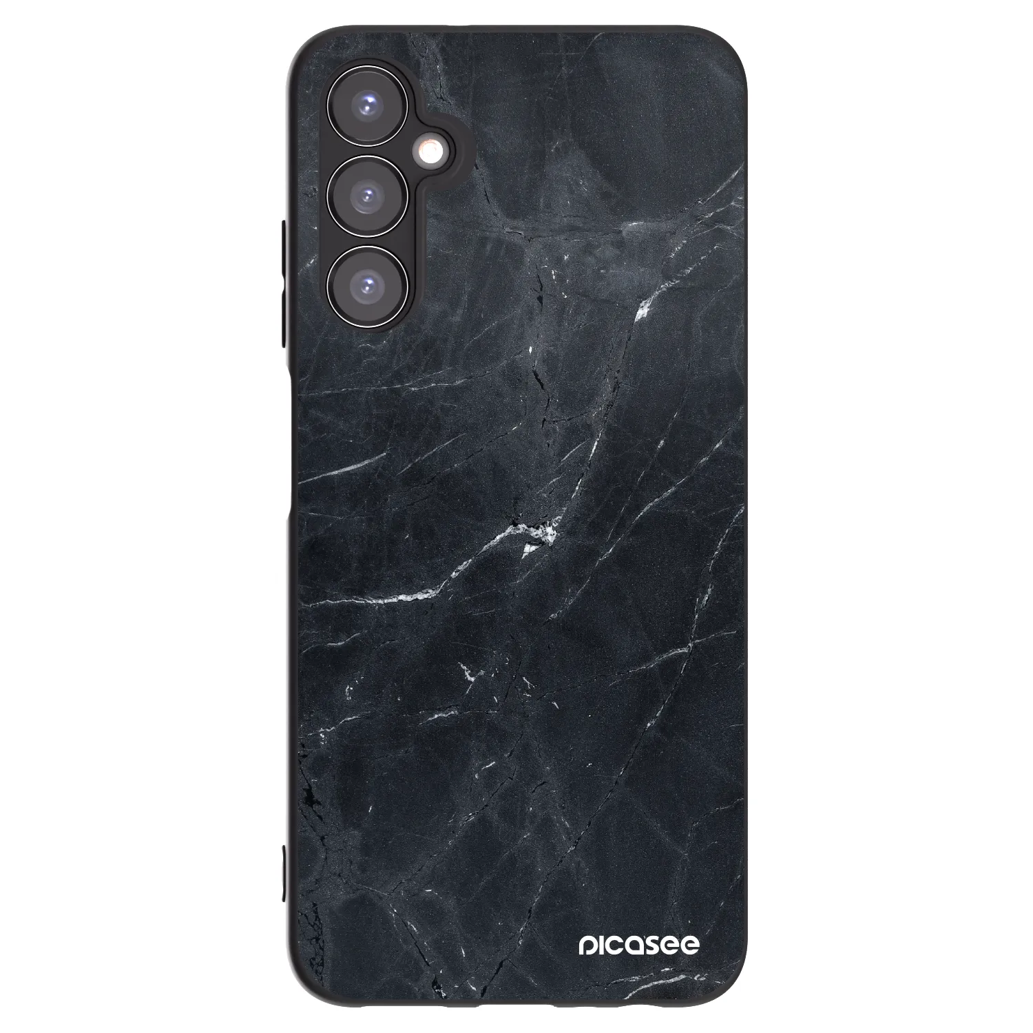 Picasee fekete szilikon tok az alábbi mobiltelefonokra Samsung Galaxy A05s A057G - Black marble