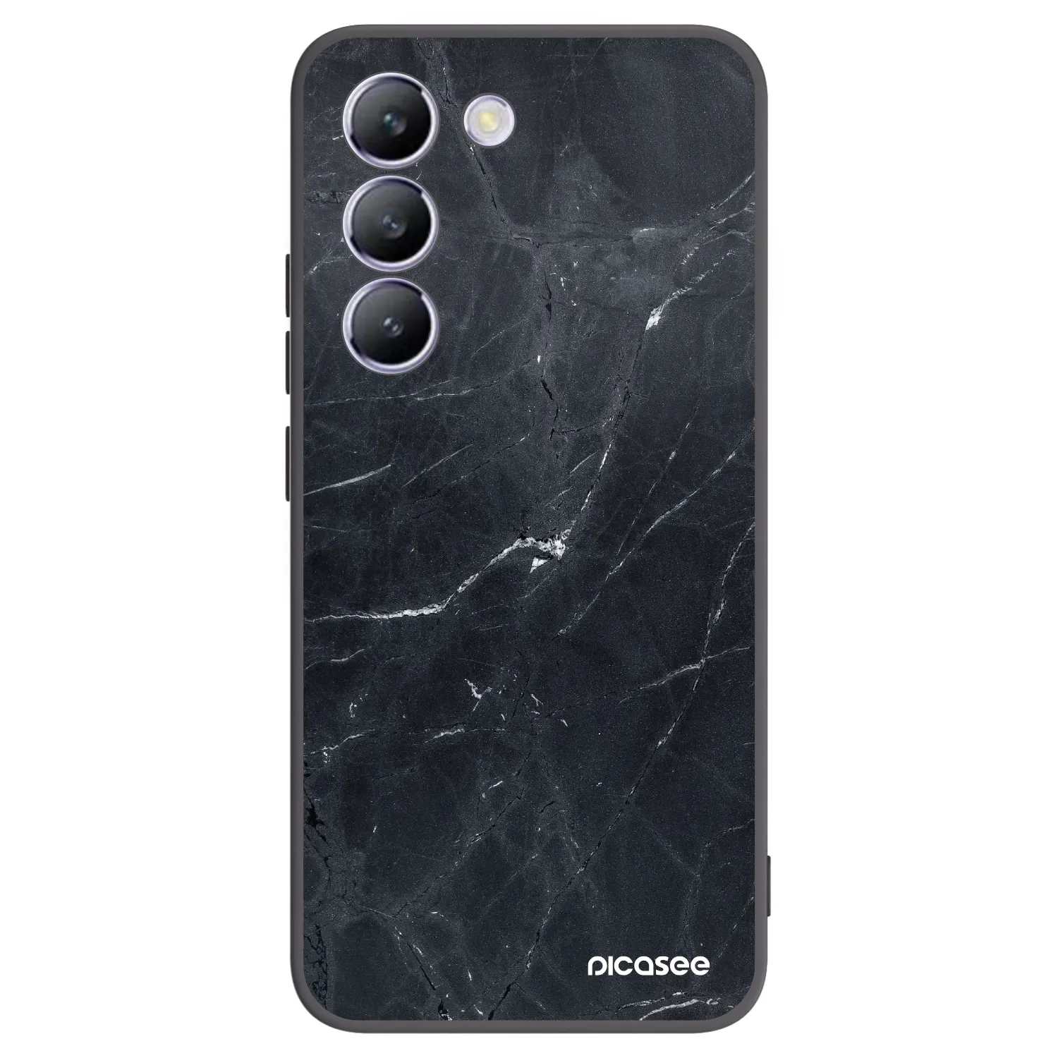 Picasee fekete szilikon tok az alábbi mobiltelefonokra Vivo V40 SE 5G - Black marble