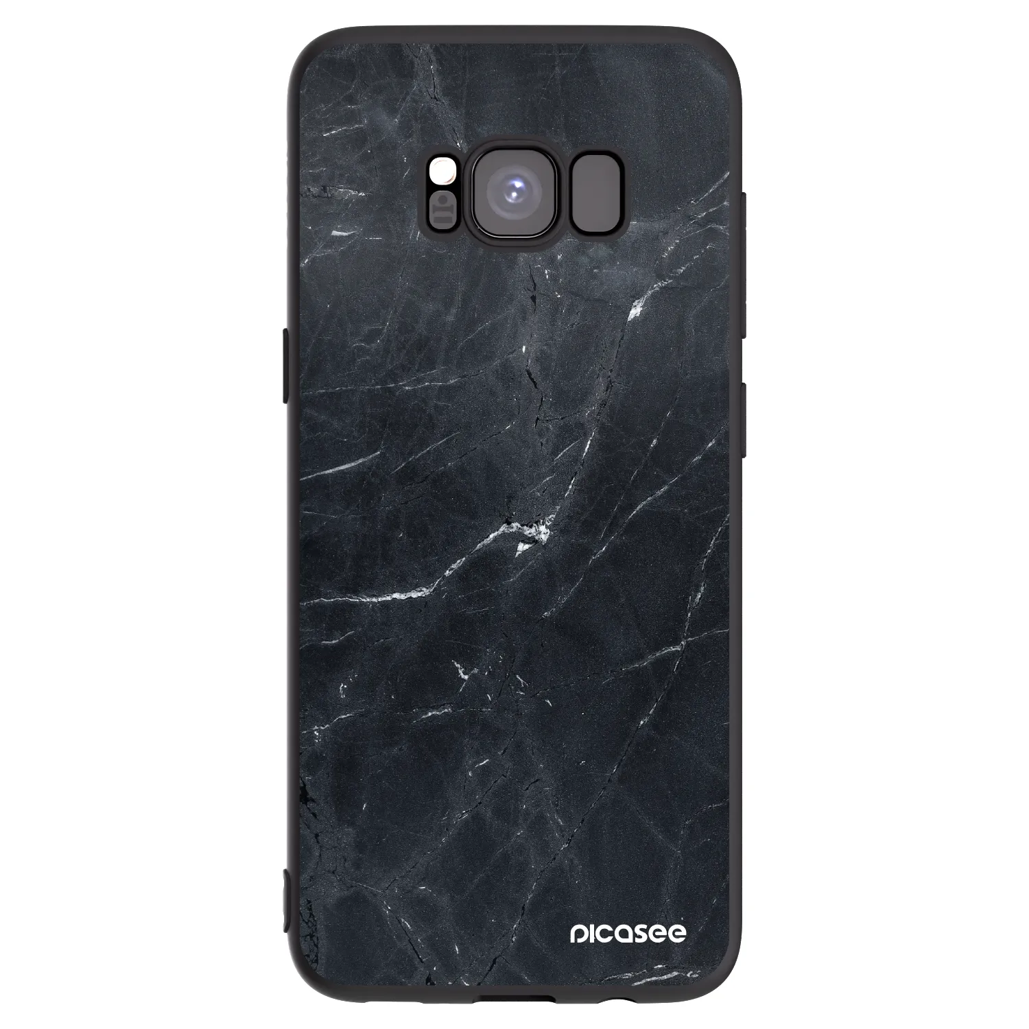 Picasee fekete szilikon tok az alábbi mobiltelefonokra Samsung Galaxy S8 G950F - Black marble