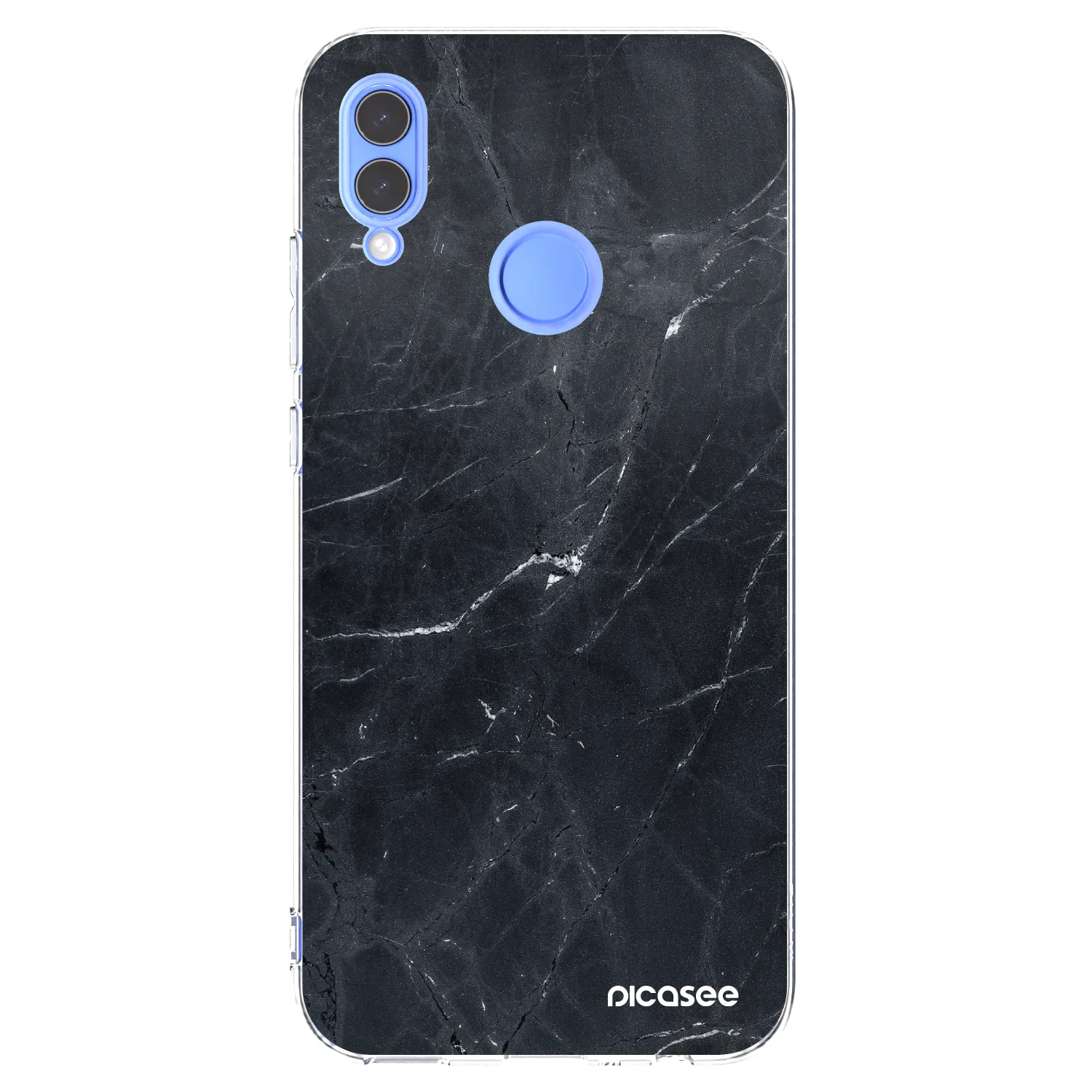 Picasee átlátszó szilikon tok az alábbi mobiltelefonokra Honor 10 Lite - Black marble
