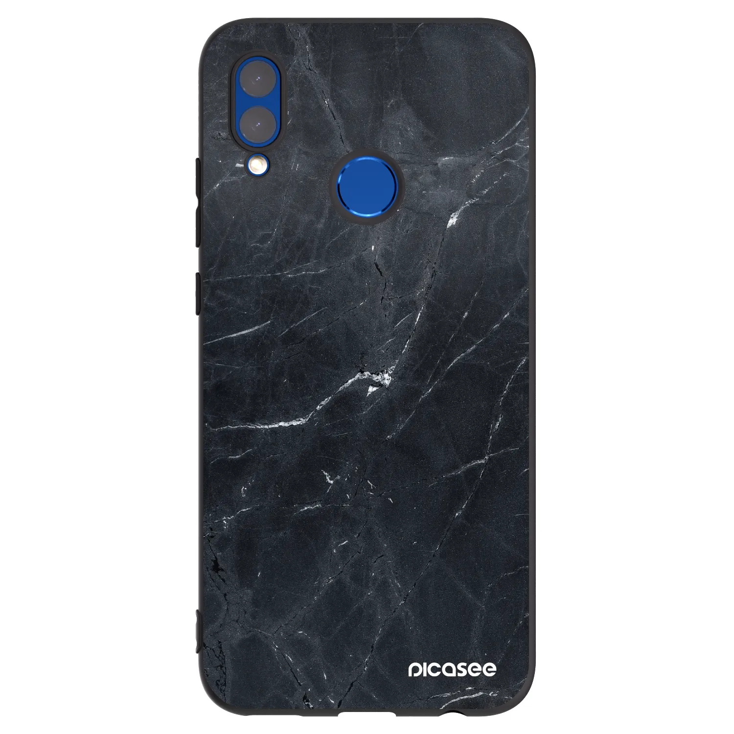 Picasee fekete szilikon tok az alábbi mobiltelefonokra Honor 10 Lite - Black marble