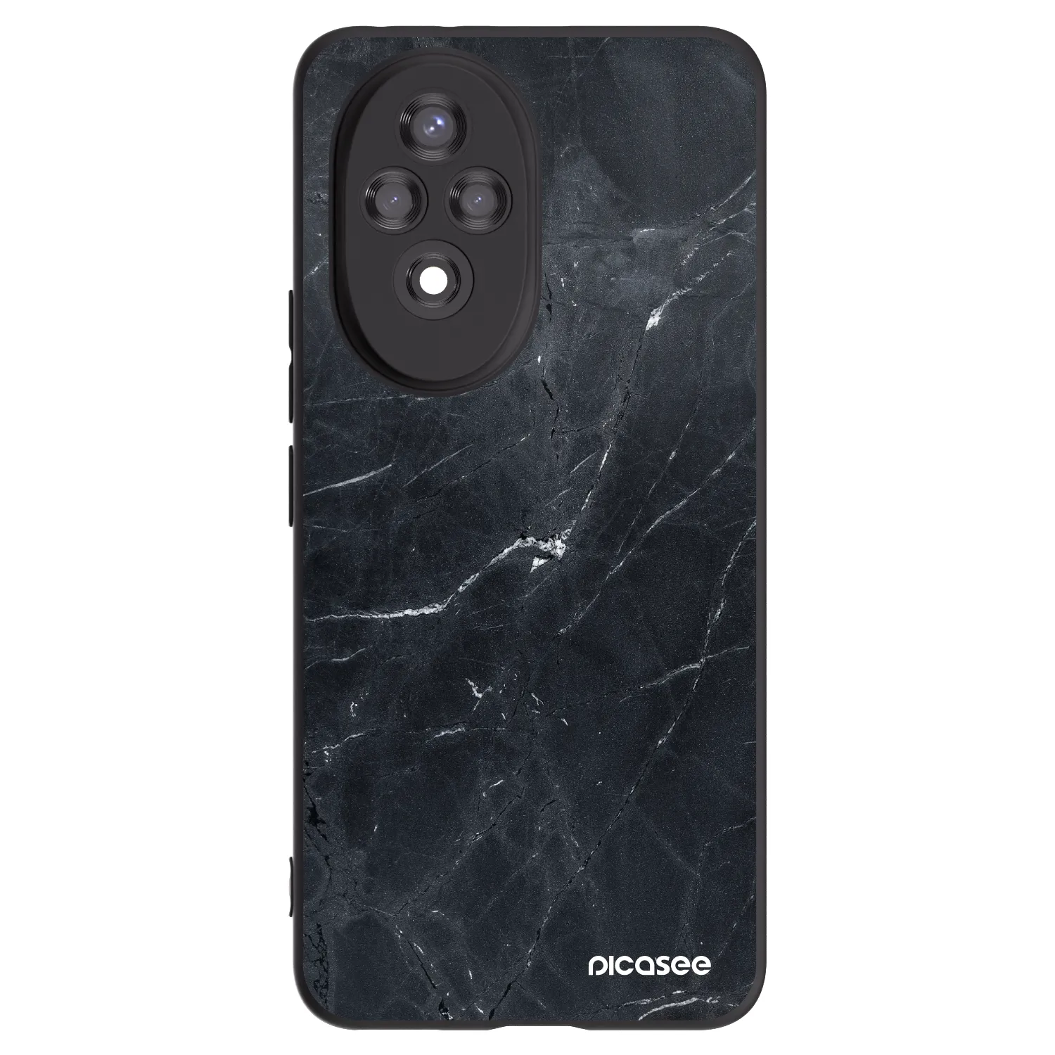 Picasee fekete szilikon tok az alábbi mobiltelefonokra Honor 200 5G - Black marble
