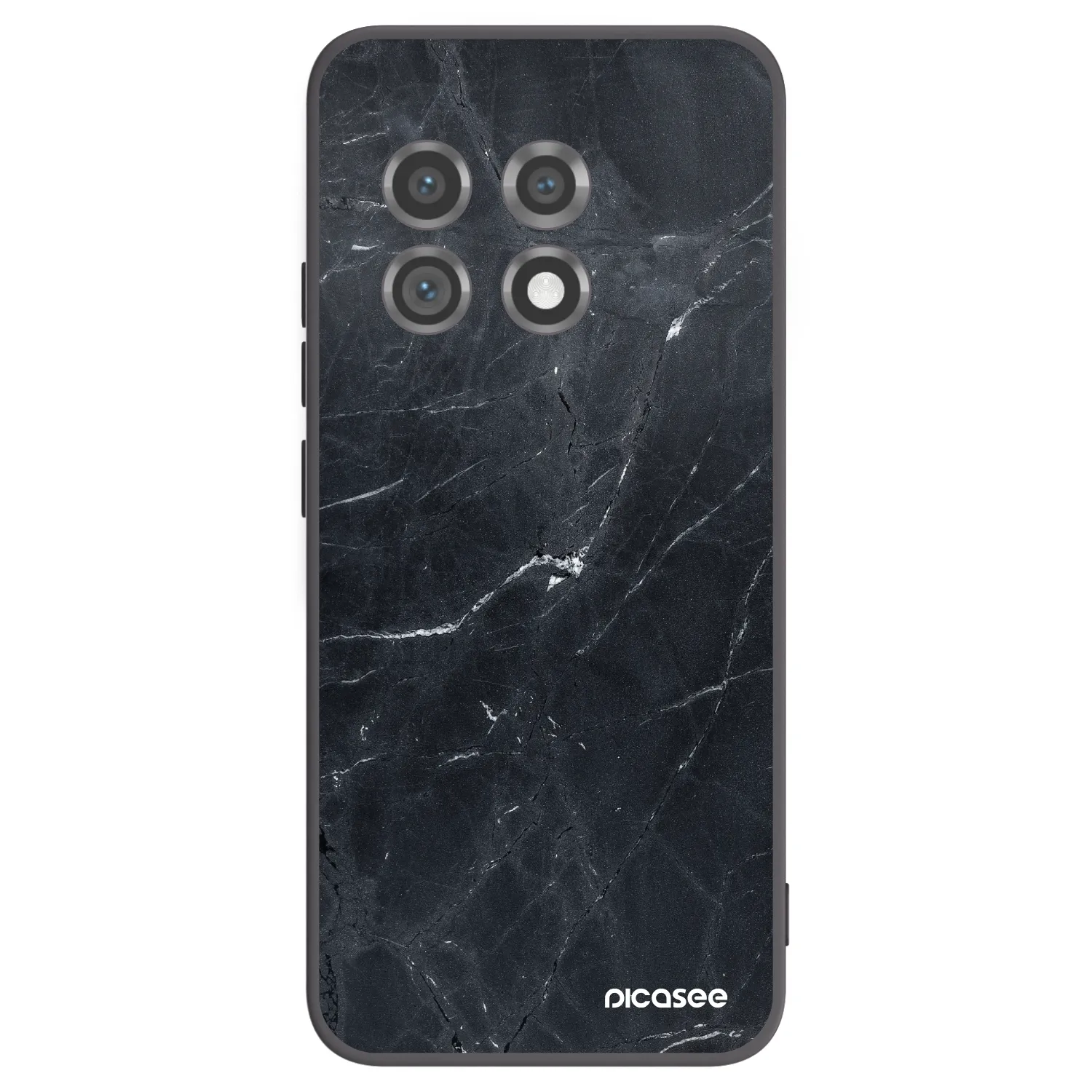 Picasee fekete szilikon tok az alábbi mobiltelefonokra OnePlus 11 5G - Black marble