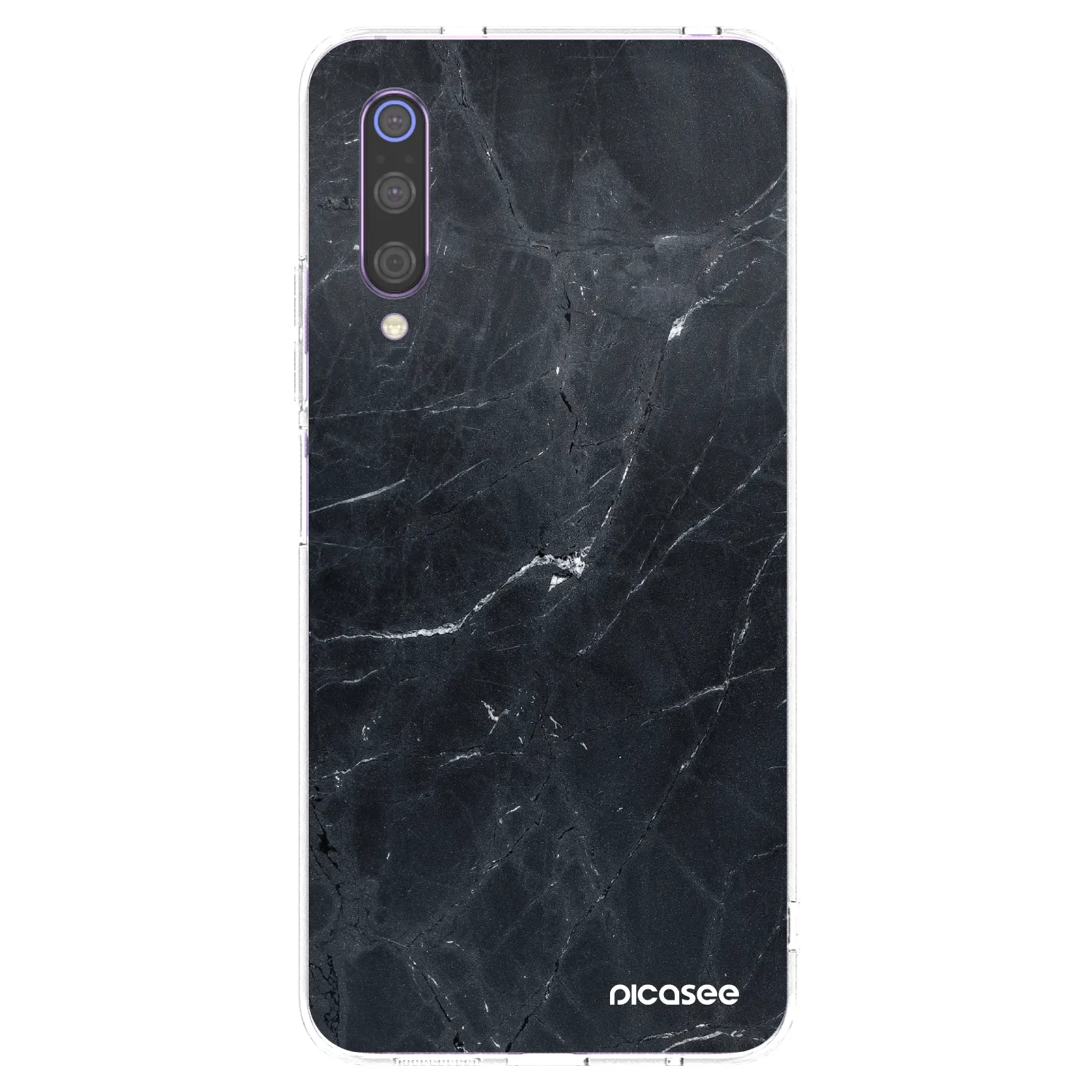 Picasee átlátszó szilikon tok az alábbi mobiltelefonokra Xiaomi Mi 9 - Black marble