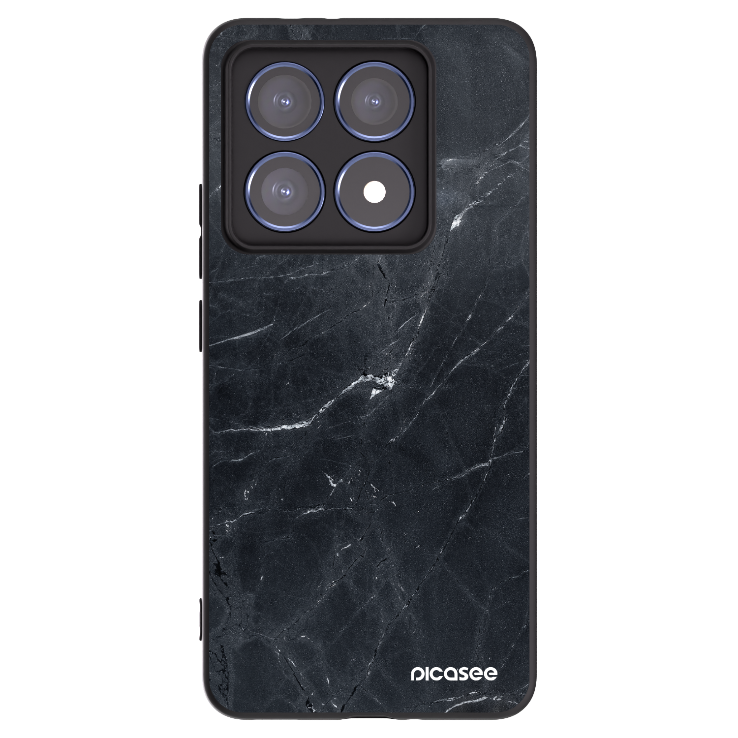 Picasee fekete szilikon tok az alábbi mobiltelefonokra Xiaomi 14T Pro - Black marble