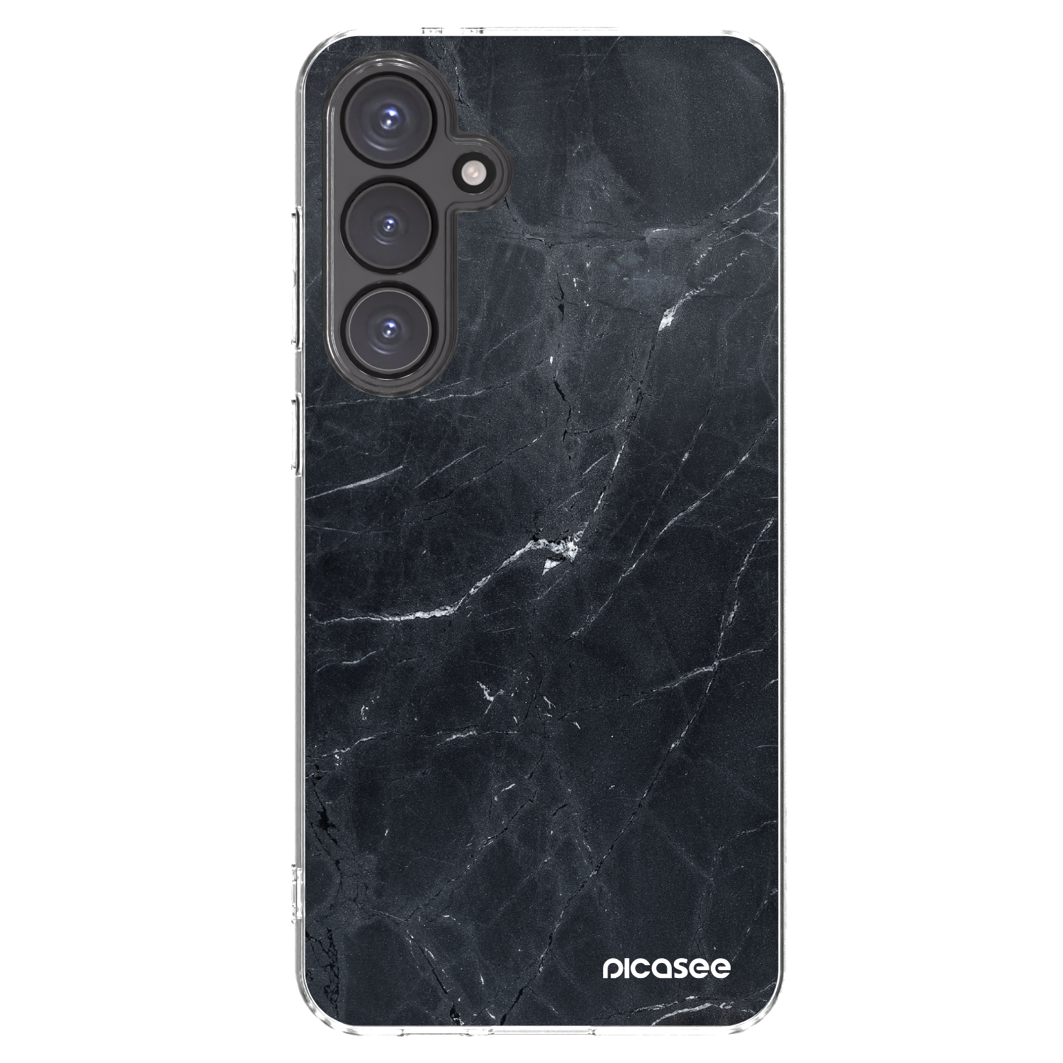 Picasee átlátszó szilikon tok az alábbi mobiltelefonokra Samsung Galaxy S24 FE S721B - Black marble