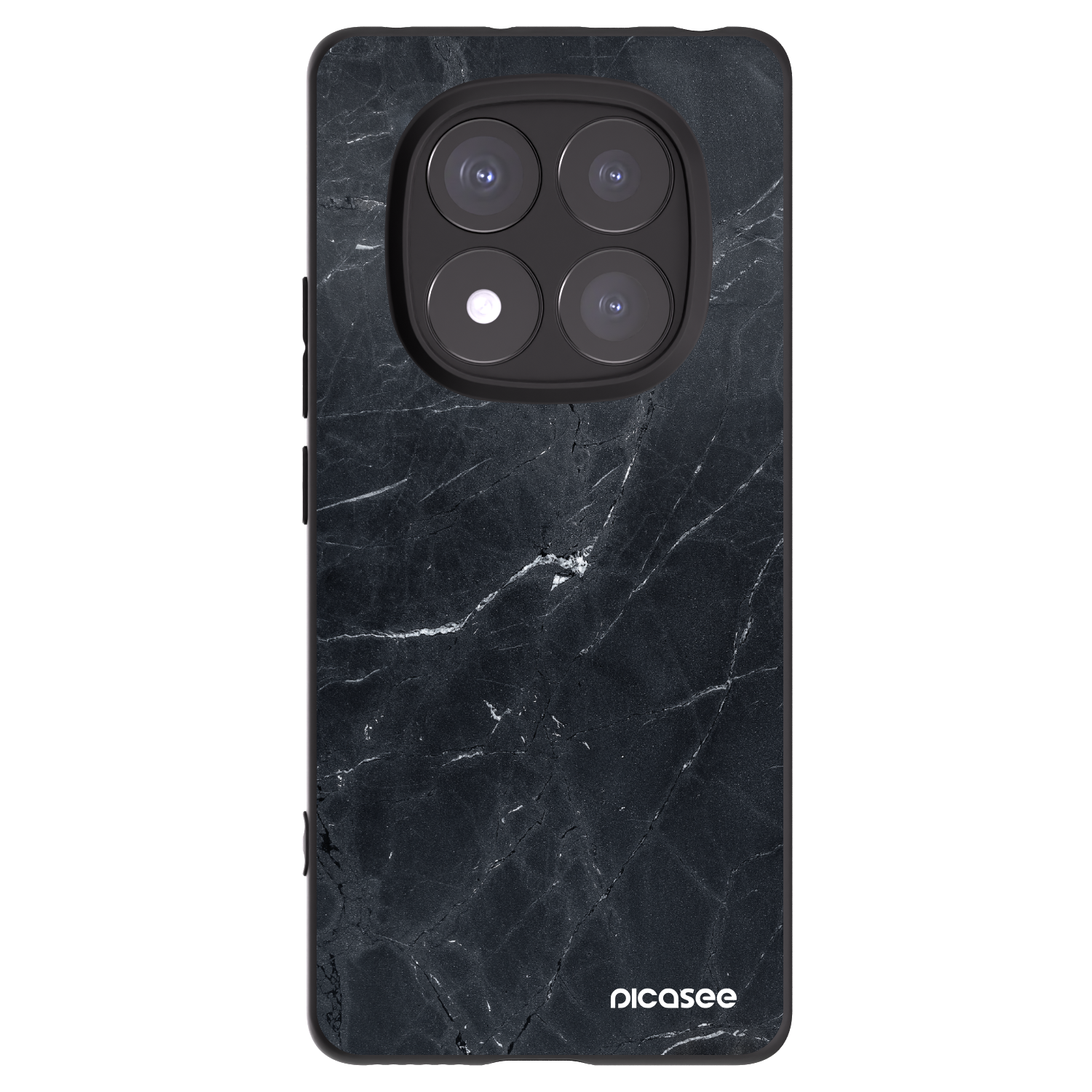 Picasee fekete szilikon tok az alábbi mobiltelefonokra Xiaomi Redmi Note 14 Pro+ 5G - Black marble
