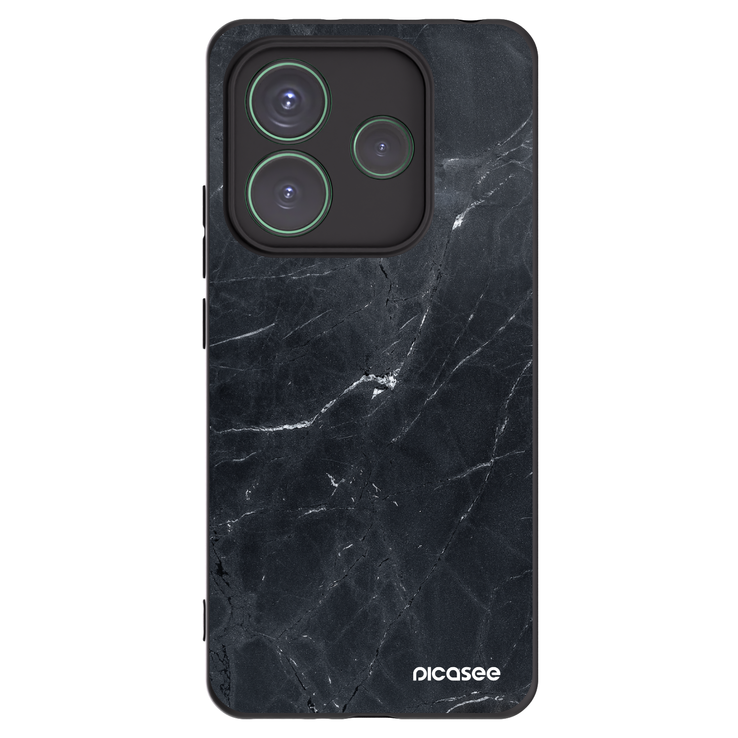 Picasee fekete szilikon tok az alábbi mobiltelefonokra Xiaomi Redmi Note 14 5G - Black marble
