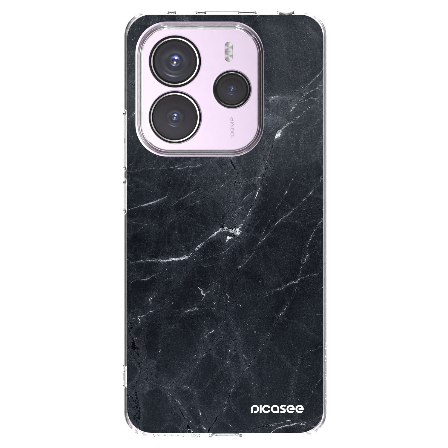 Picasee átlátszó szilikon tok az alábbi mobiltelefonokra Xiaomi Redmi Note 14 5G - Black marble