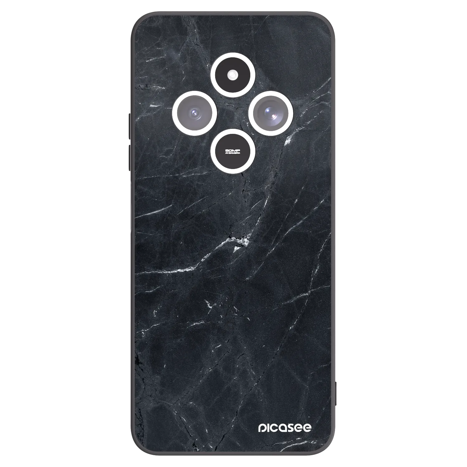 Picasee fekete szilikon tok az alábbi mobiltelefonokra Xiaomi Redmi 14C - Black marble