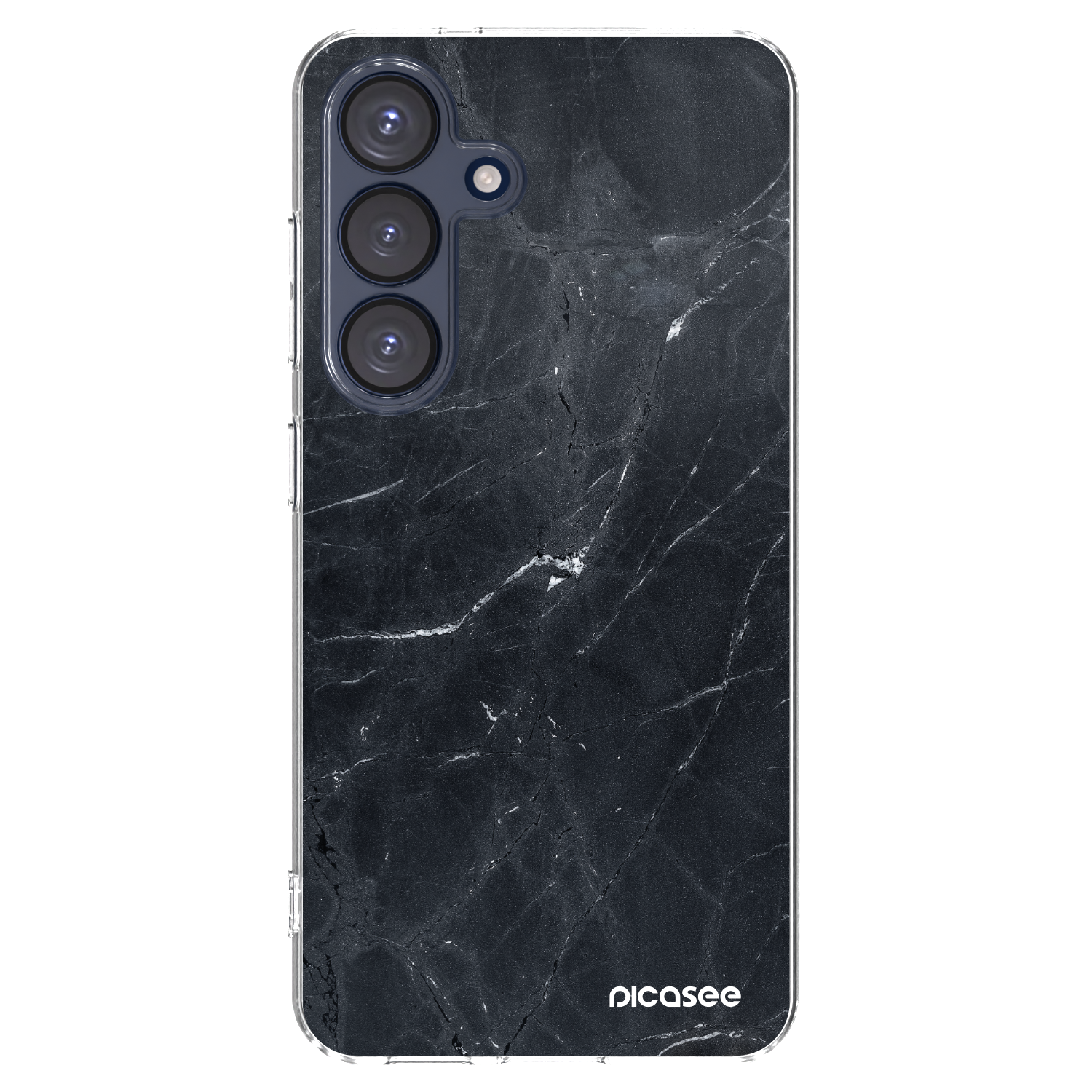 Picasee átlátszó szilikon tok az alábbi mobiltelefonokra Samsung Galaxy S25 5G - Black marble