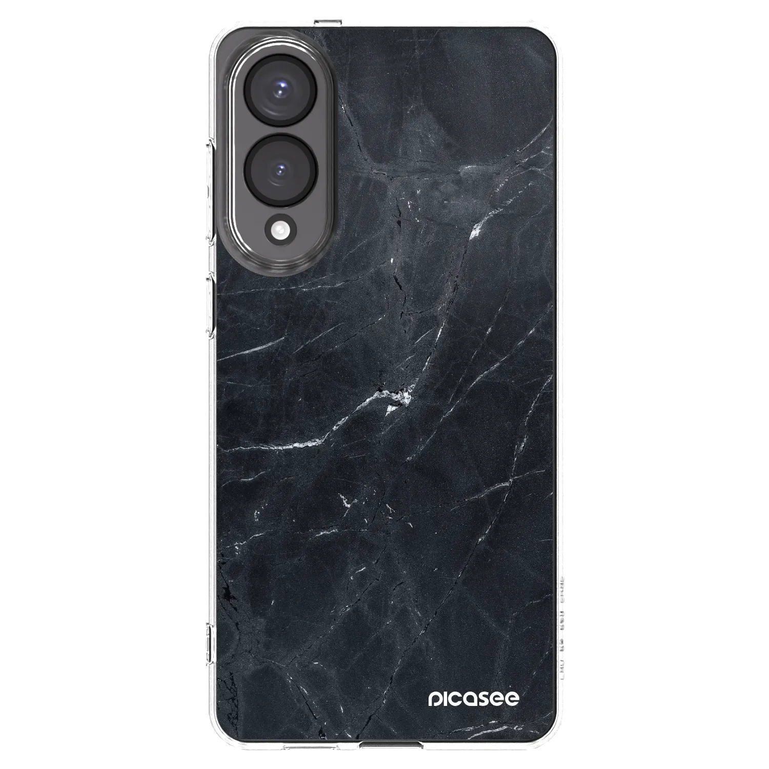 Picasee átlátszó szilikon tok az alábbi mobiltelefonokra Samsung Galaxy S25 Edge 5G - Black marble