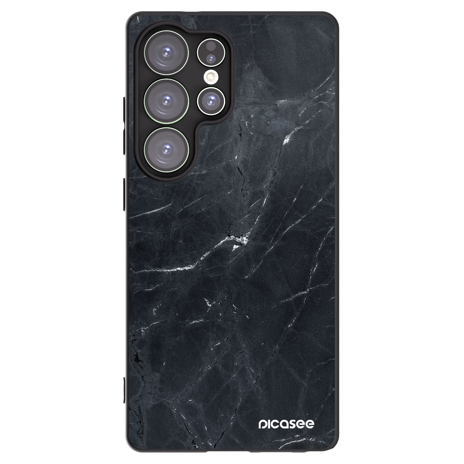 Picasee fekete szilikon tok az alábbi mobiltelefonokra Samsung Galaxy S25 Ultra 5G - Black marble