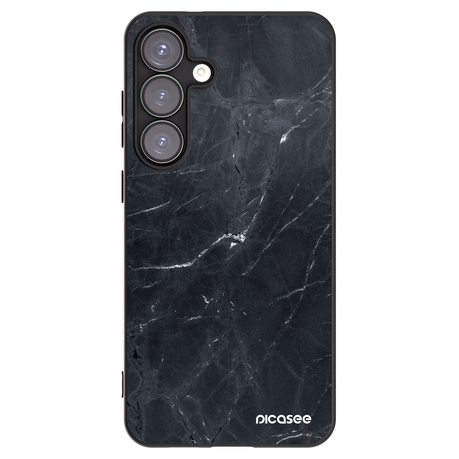 Picasee fekete szilikon tok az alábbi mobiltelefonokra Samsung Galaxy S25+ 5G - Black marble