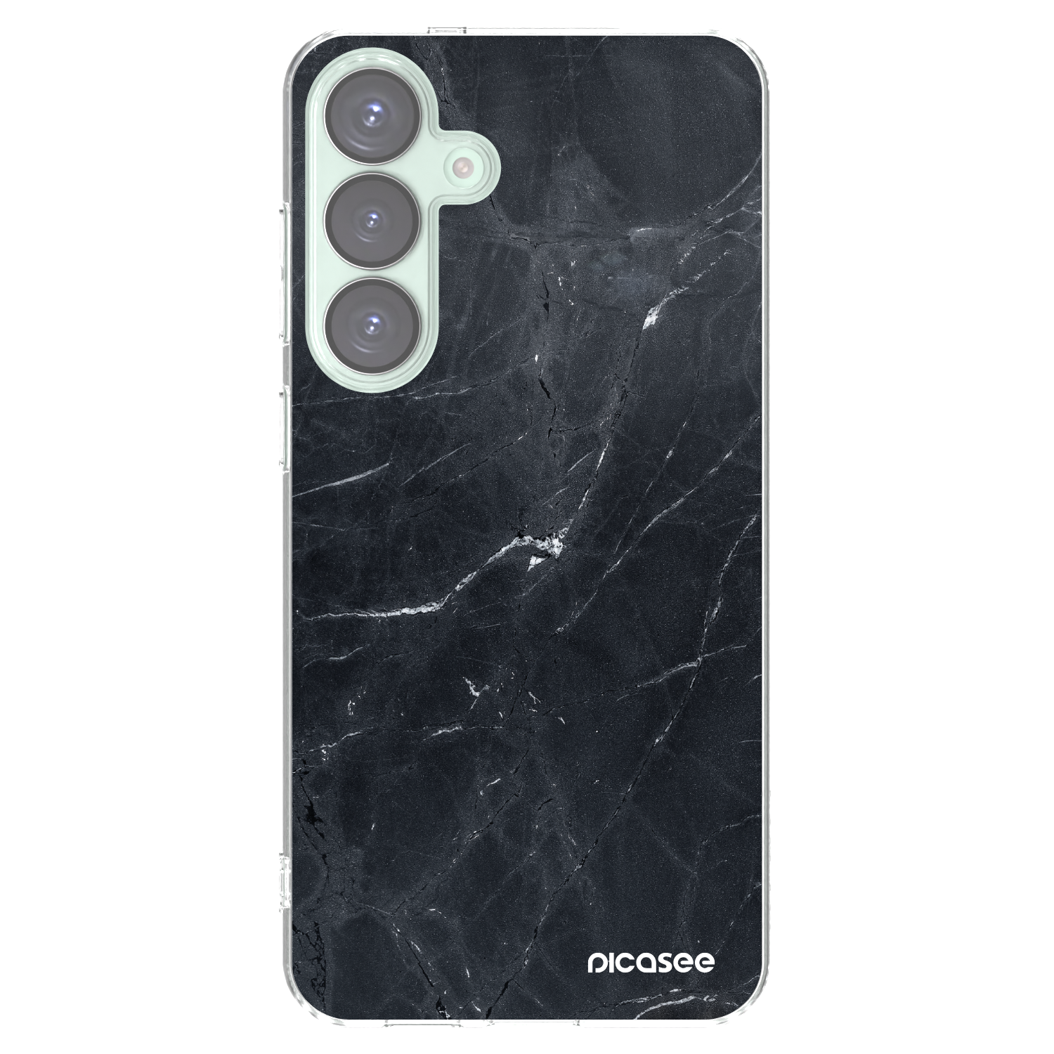 Picasee átlátszó szilikon tok az alábbi mobiltelefonokra Samsung Galaxy S25+ 5G - Black marble
