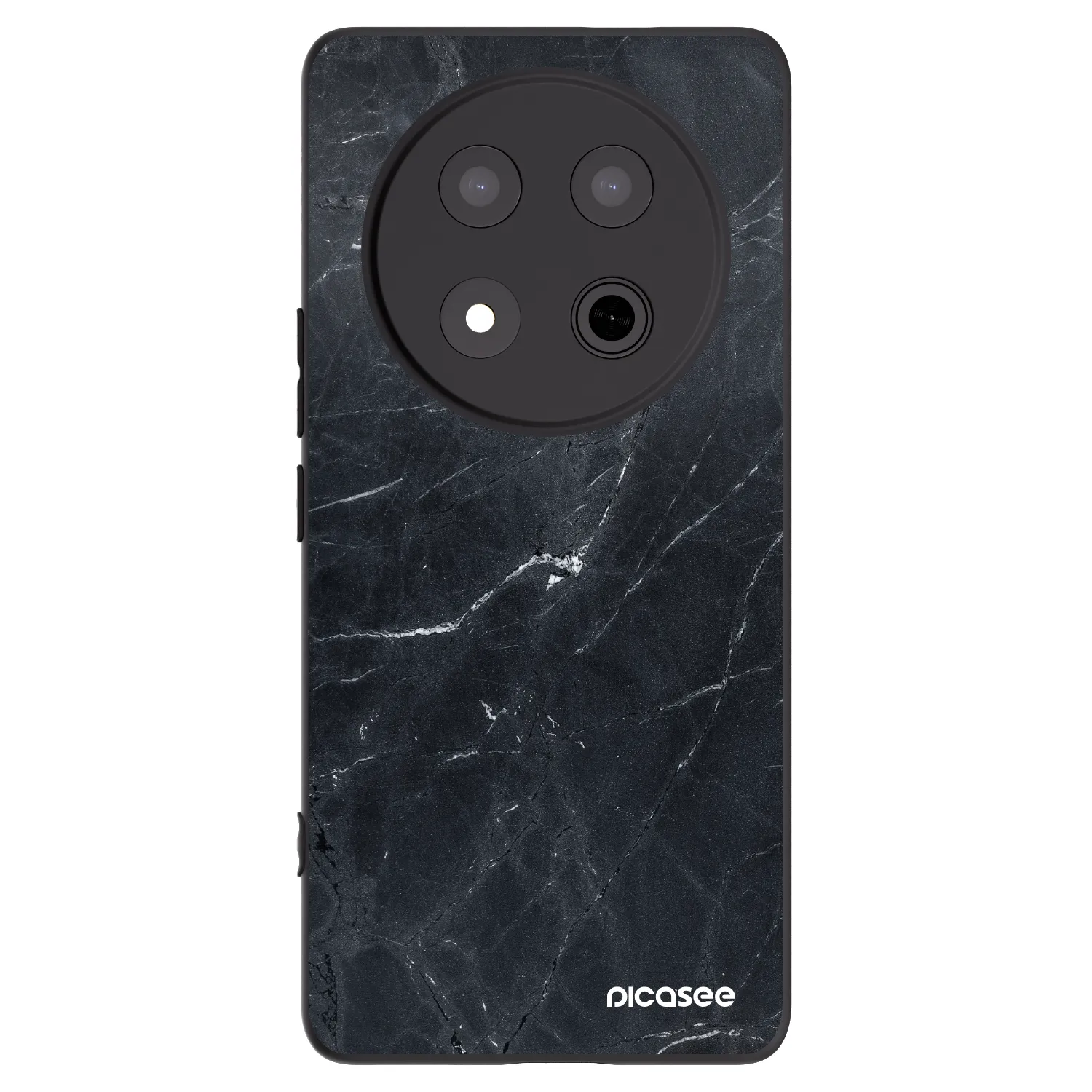 Picasee fekete szilikon tok az alábbi mobiltelefonokra Honor Magic7 Lite 5G - Black marble