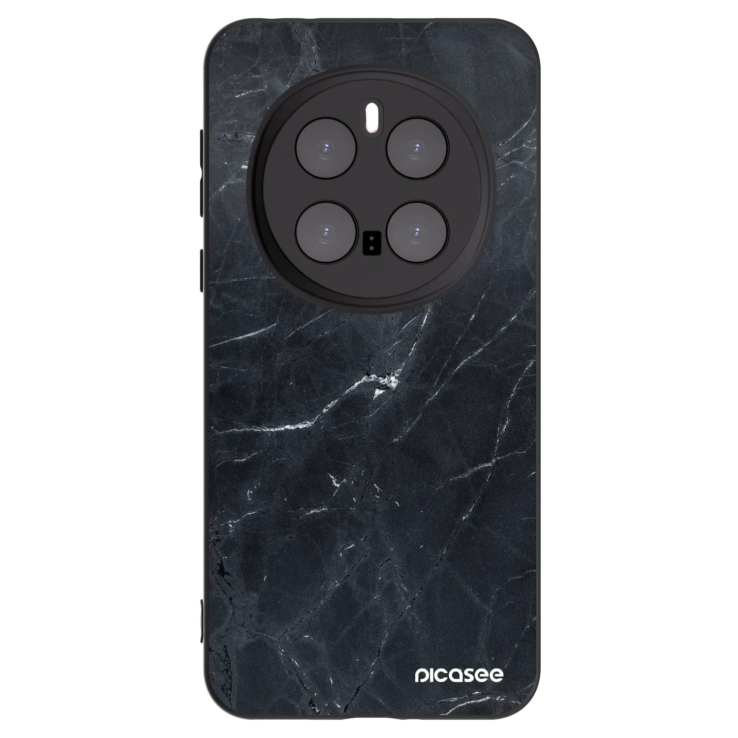 Picasee fekete szilikon tok az alábbi mobiltelefonokra Honor Magic7 Pro 5G - Black marble