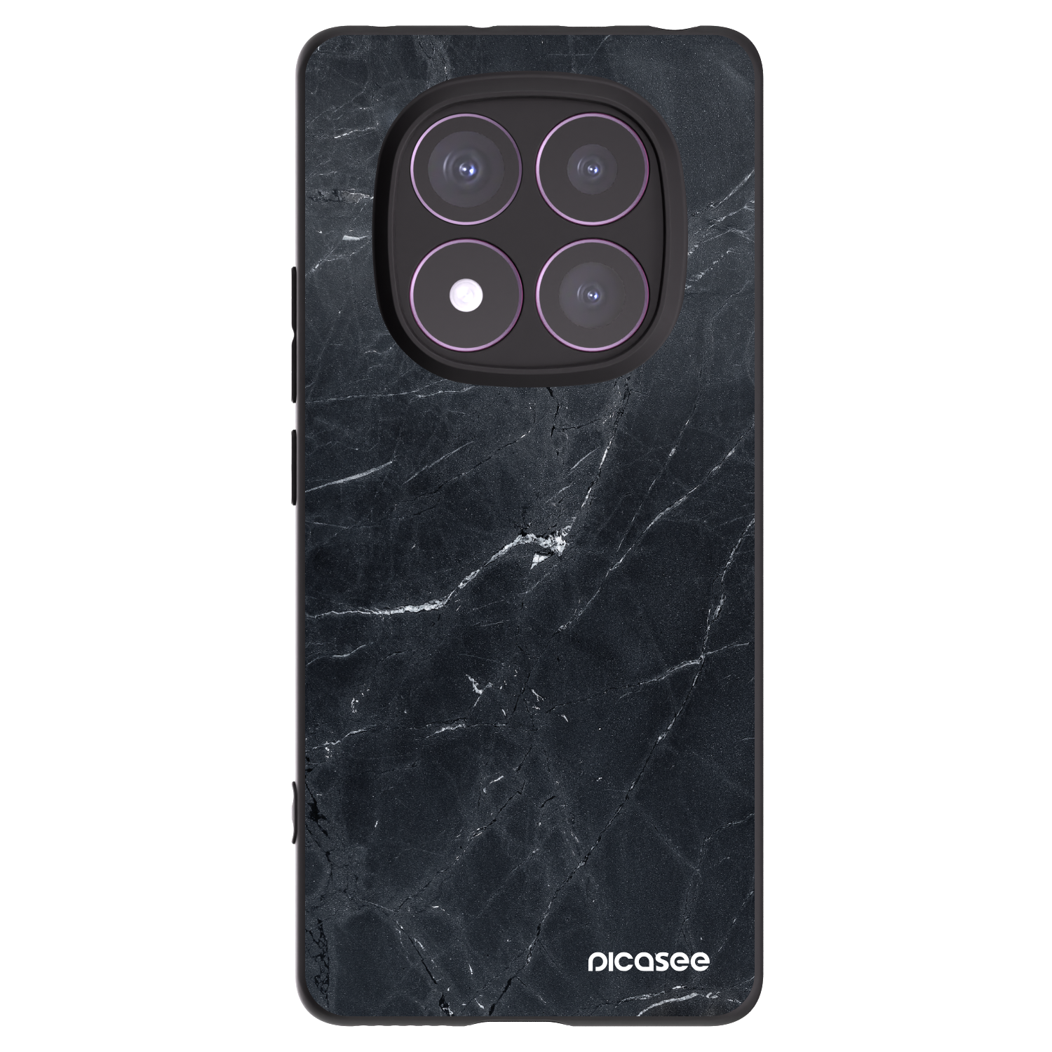 Picasee fekete szilikon tok az alábbi mobiltelefonokra Xiaomi Redmi Note 14 Pro 4G - Black marble