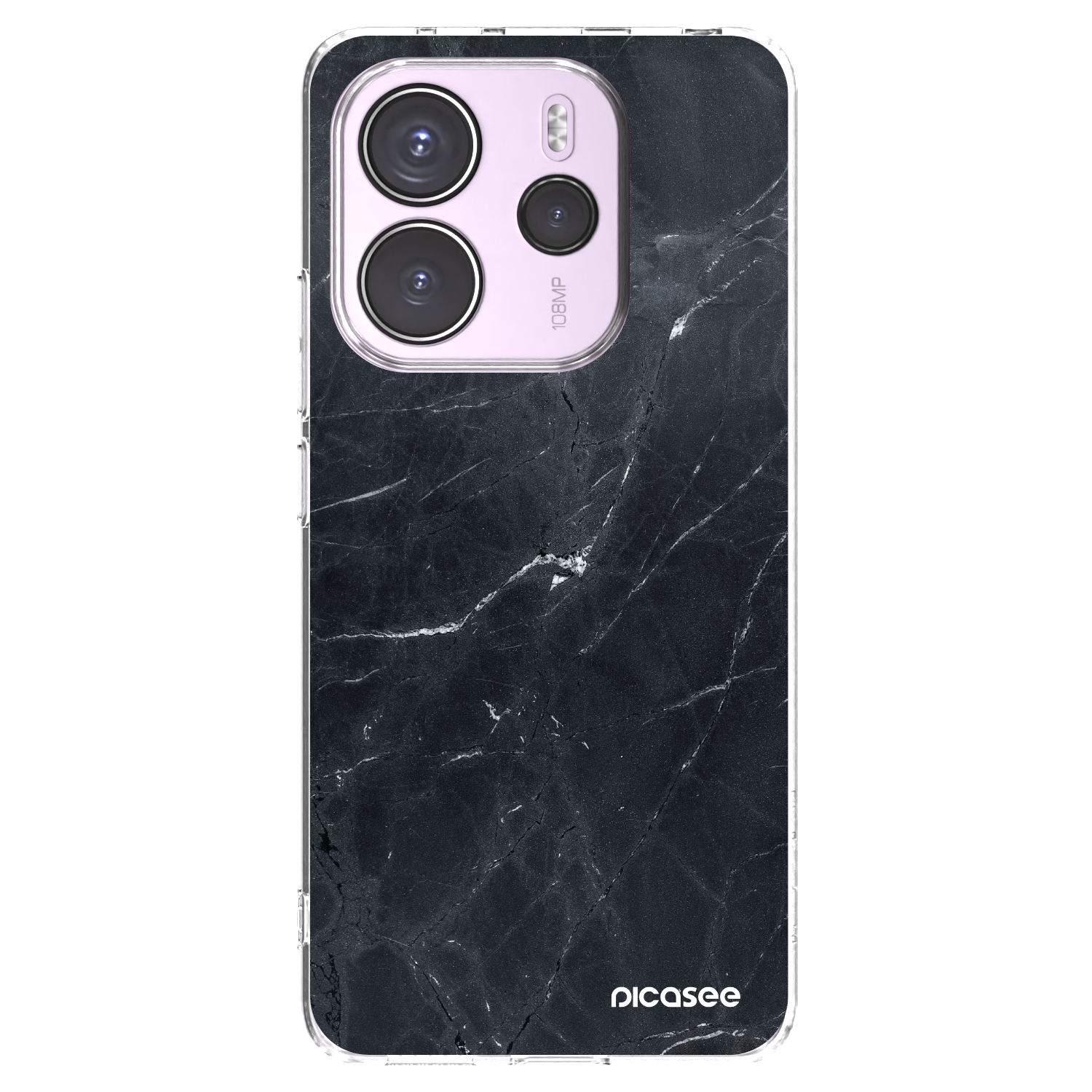 Picasee átlátszó szilikon tok az alábbi mobiltelefonokra Xiaomi Redmi Note 14 4G - Black marble