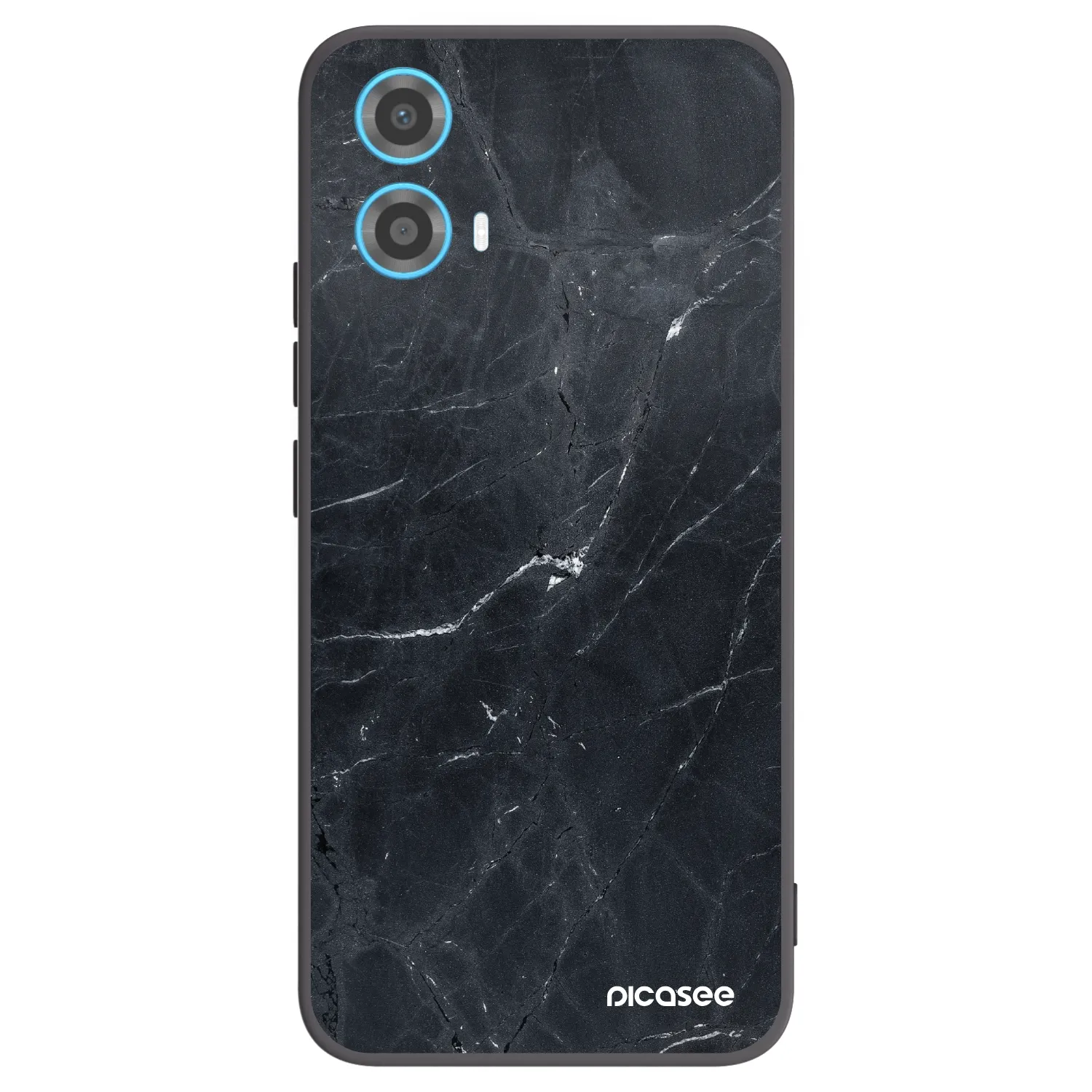 Picasee fekete szilikon tok az alábbi mobiltelefonokra Motorola Moto G34 5G - Black marble