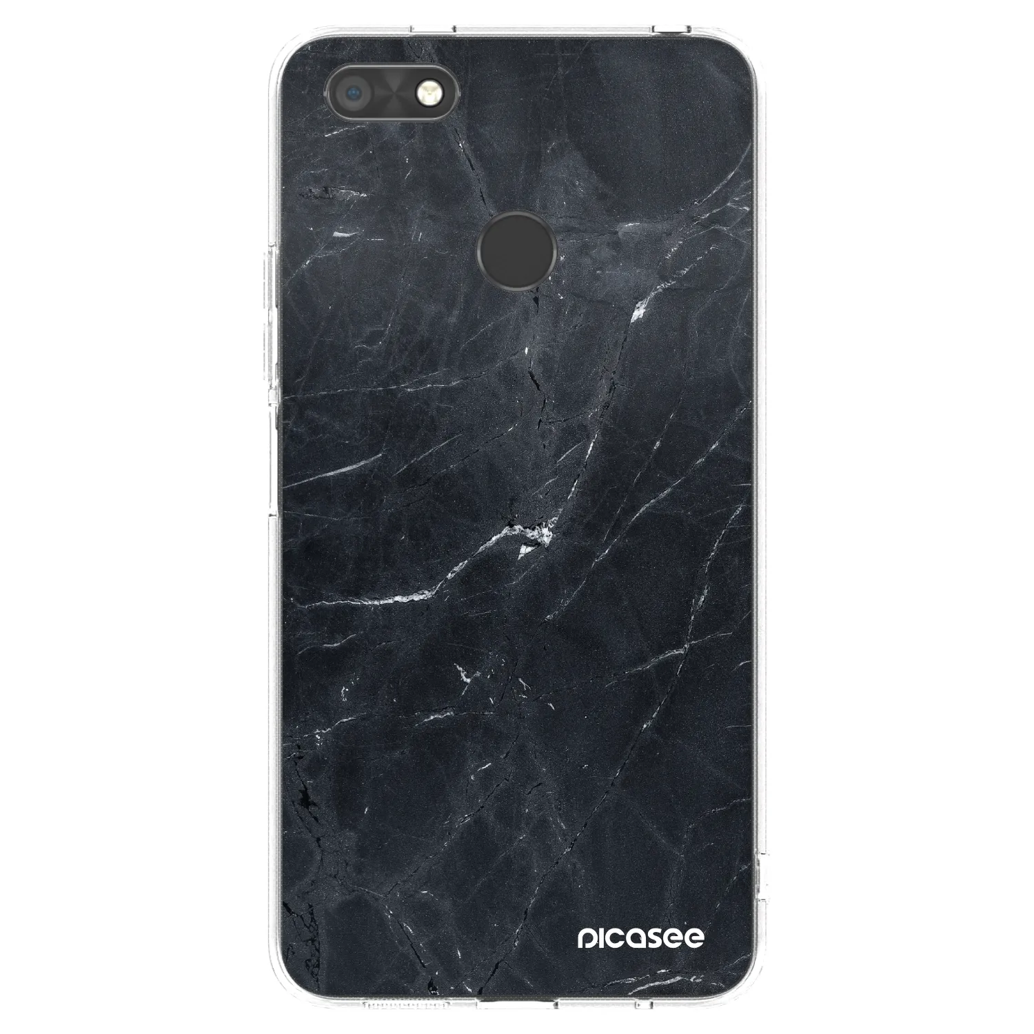 Picasee átlátszó szilikon tok az alábbi mobiltelefonokra Huawei P9 Lite Mini - Black marble