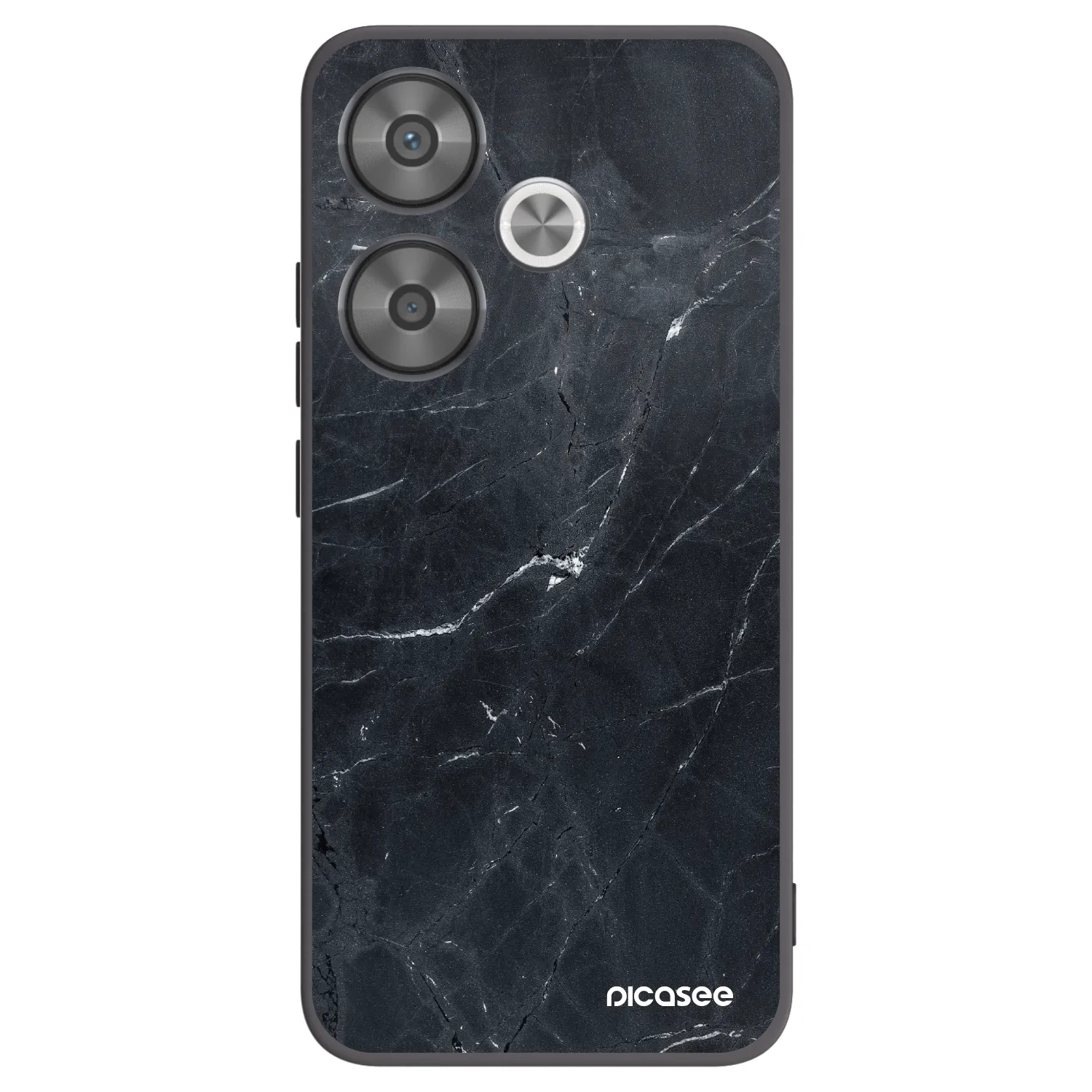Picasee fekete szilikon tok az alábbi mobiltelefonokra Xiaomi Poco F6 - Black marble