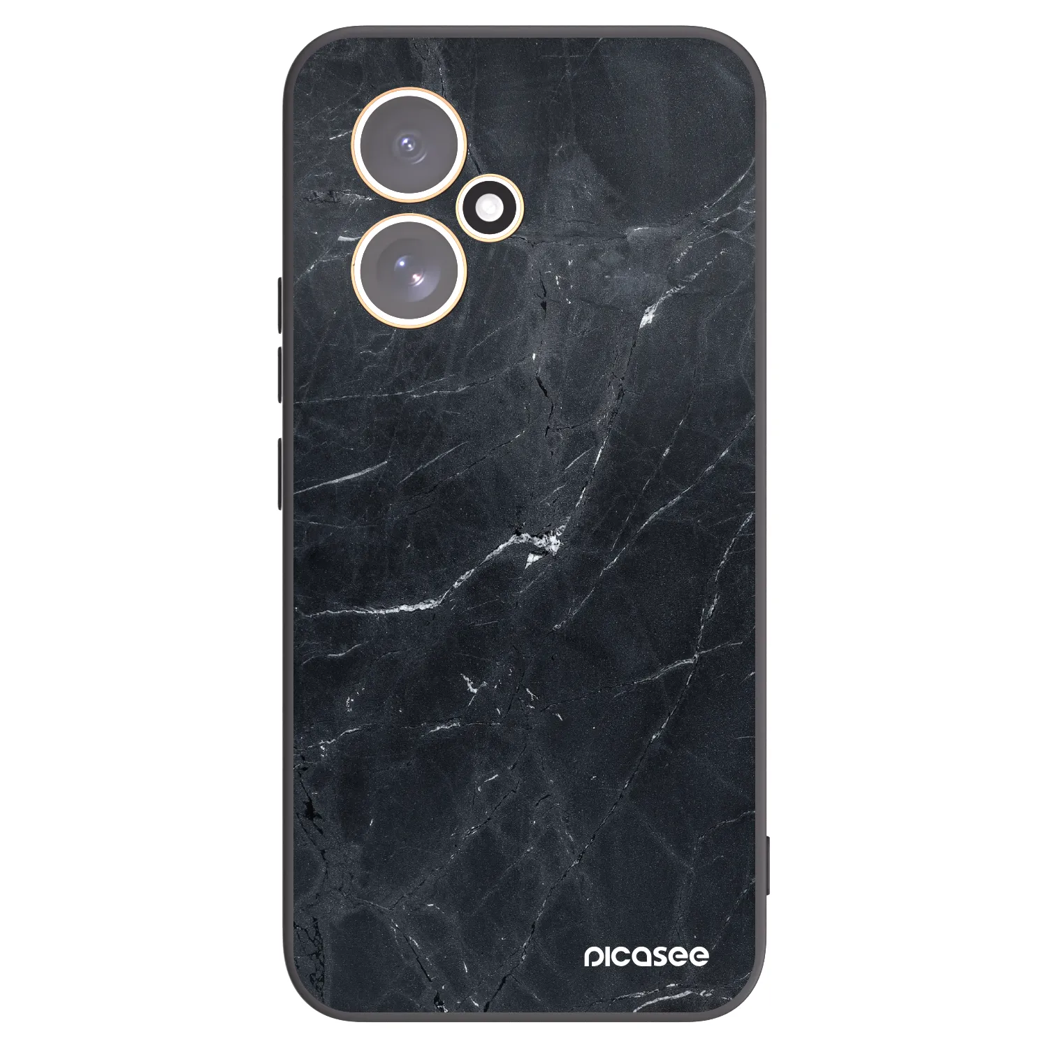 Picasee fekete szilikon tok az alábbi mobiltelefonokra Honor 400 5G - Black marble