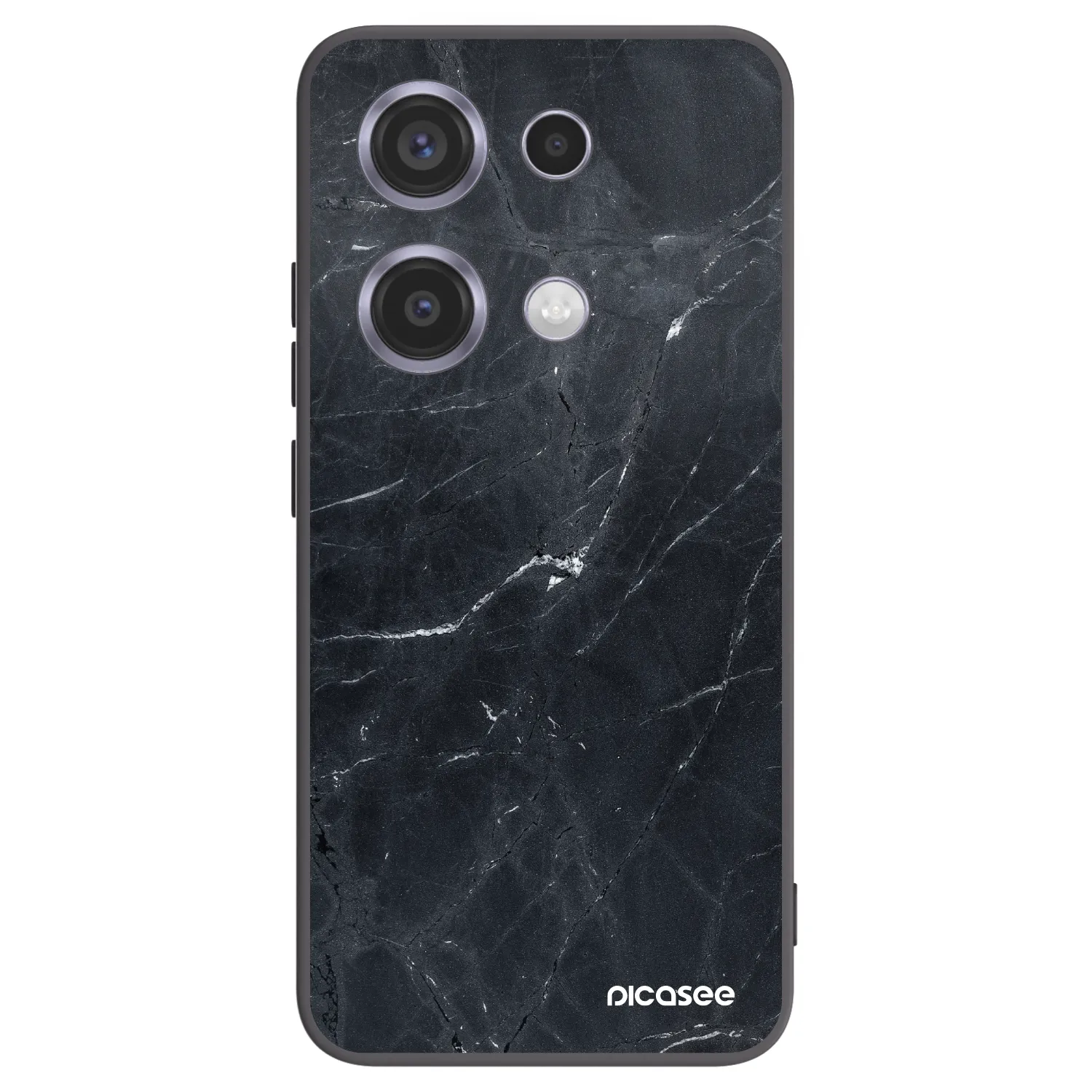 Picasee fekete szilikon tok az alábbi mobiltelefonokra Xiaomi Redmi Note 14S - Black marble