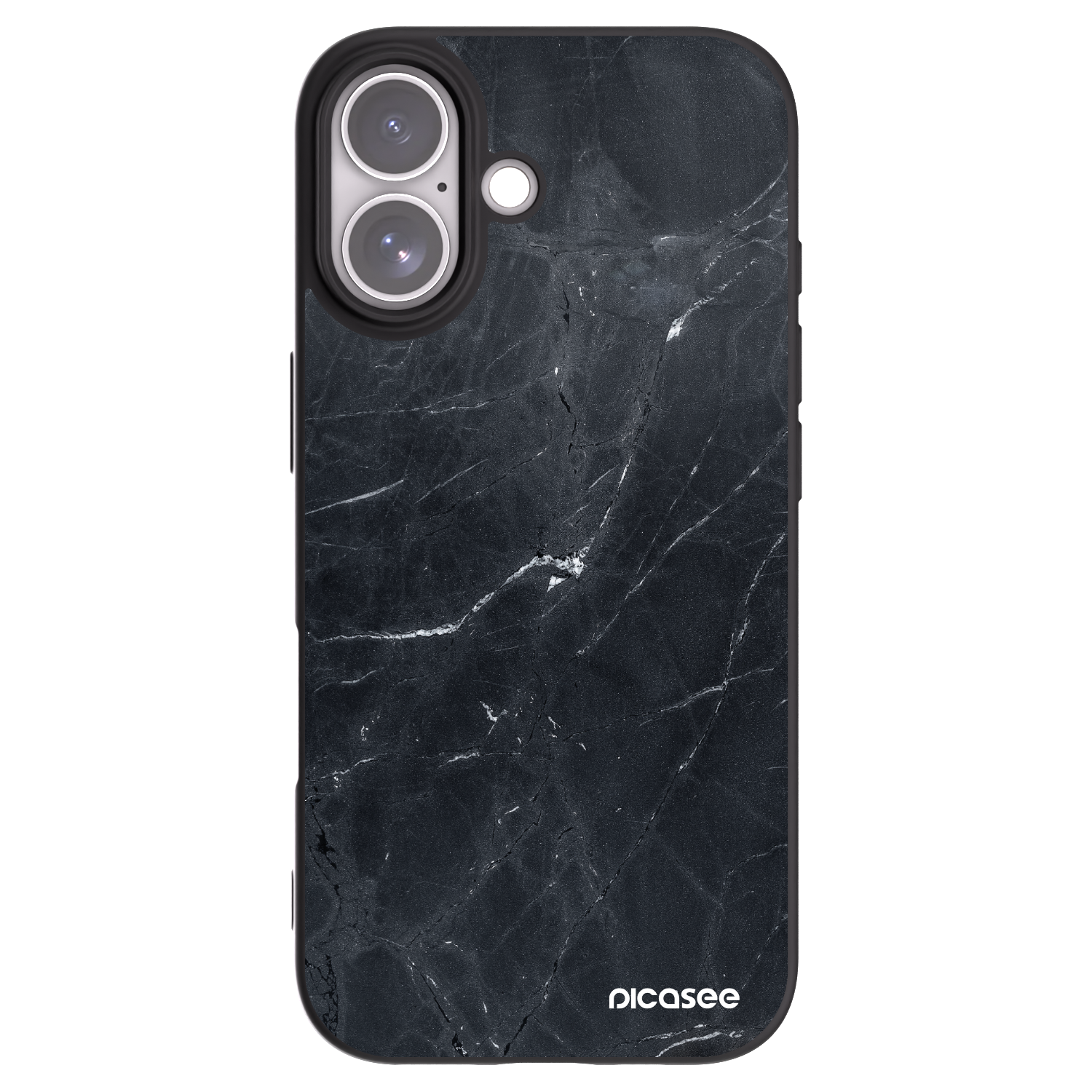 Picasee fekete szilikon tok az alábbi mobiltelefonokra Apple iPhone 17 - Black marble