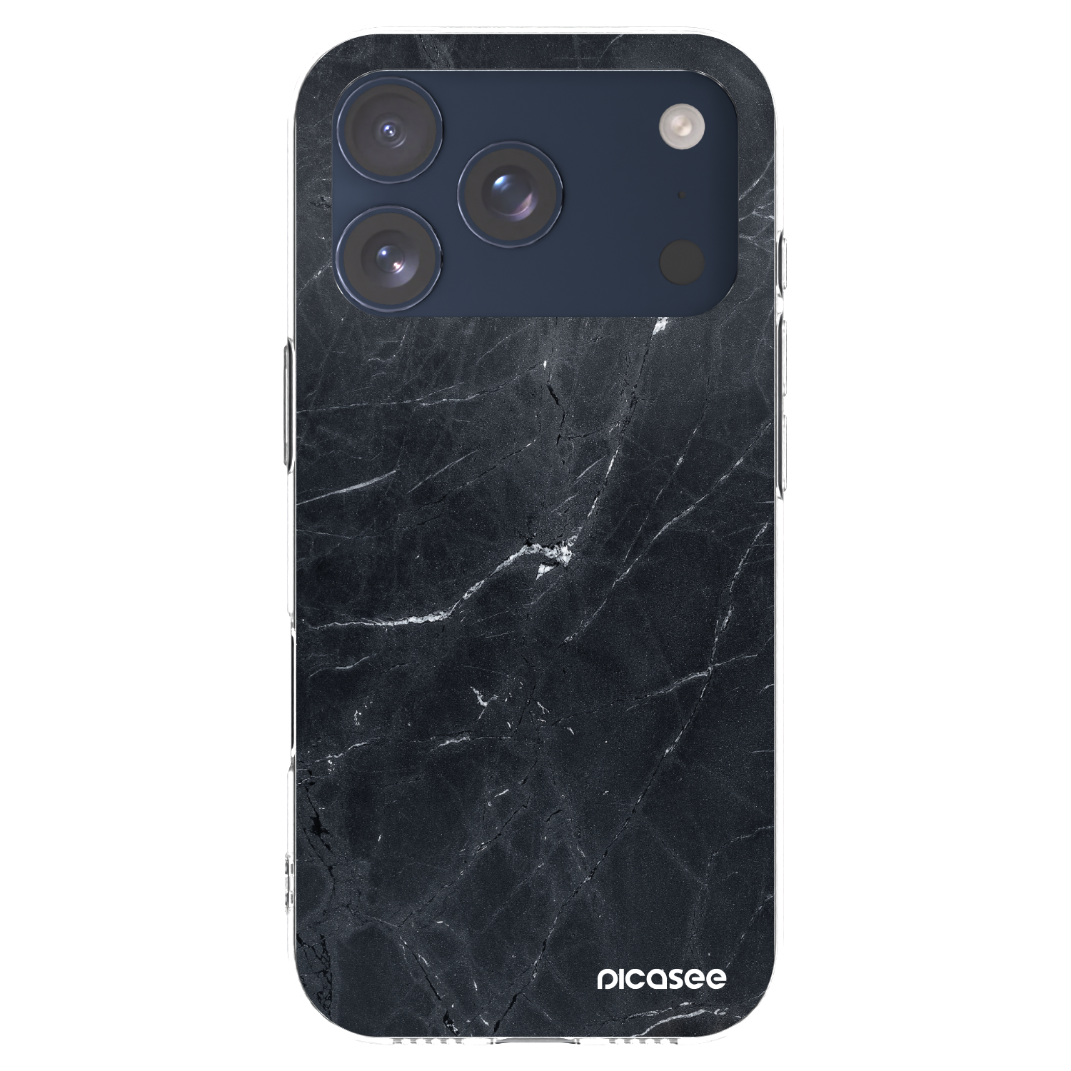 Picasee átlátszó szilikon tok az alábbi mobiltelefonokra Apple iPhone 17 Pro - Black marble