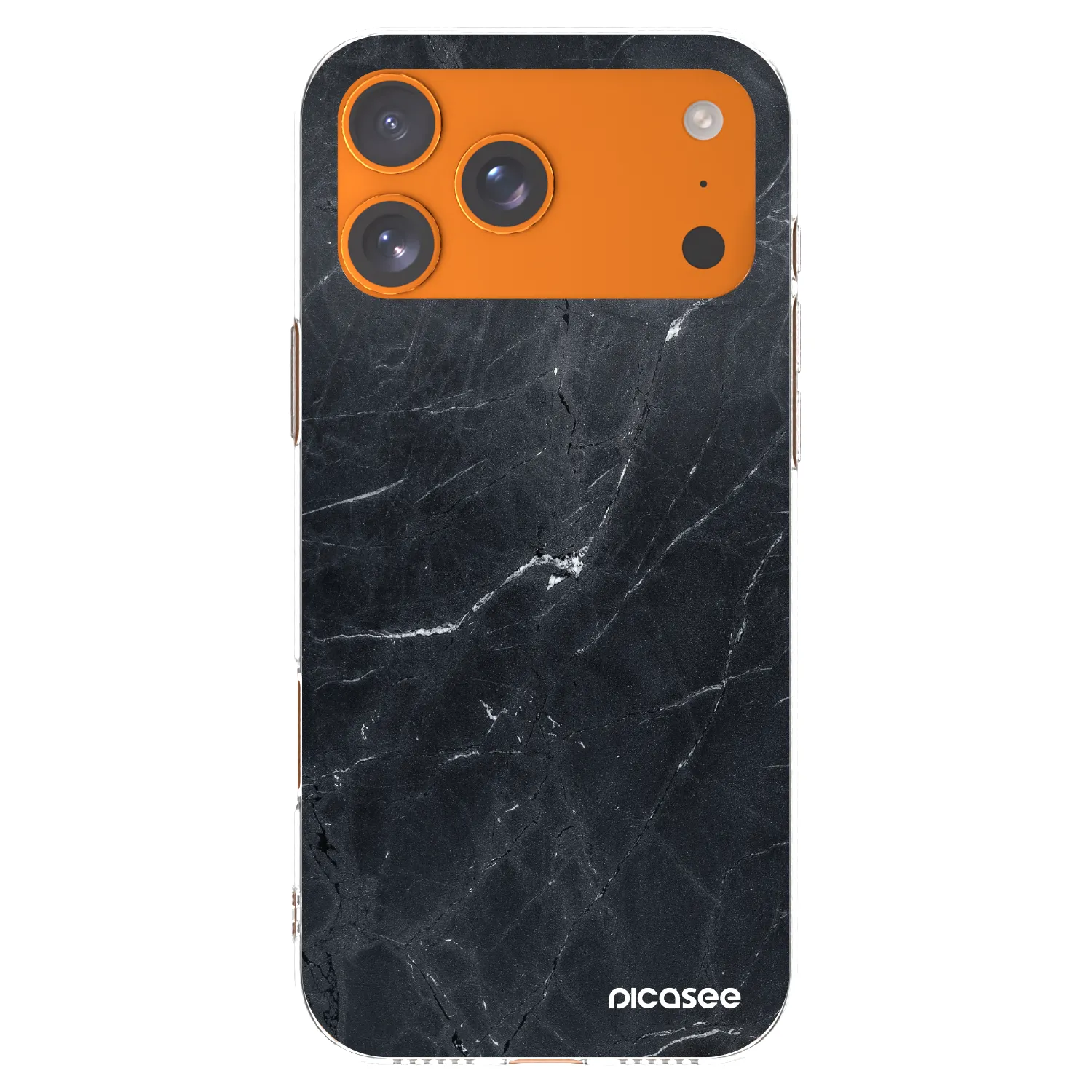 Picasee átlátszó szilikon tok az alábbi mobiltelefonokra Apple iPhone 17 Pro Max - Black marble