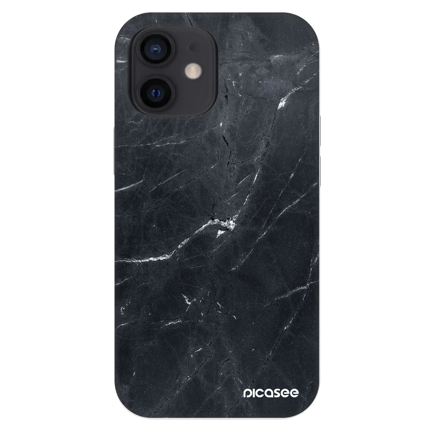 Picasee Fashion Case Apple iPhone 12 mini - Black marble