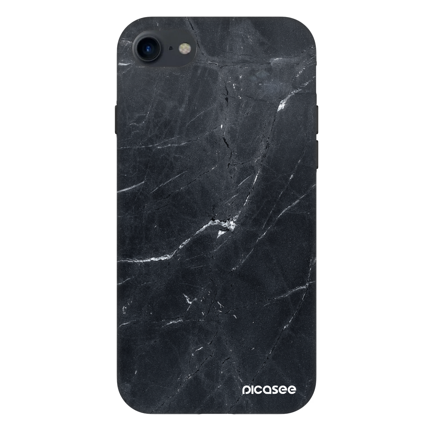 Picasee Fashion Case Apple iPhone SE 2022 - Black marble